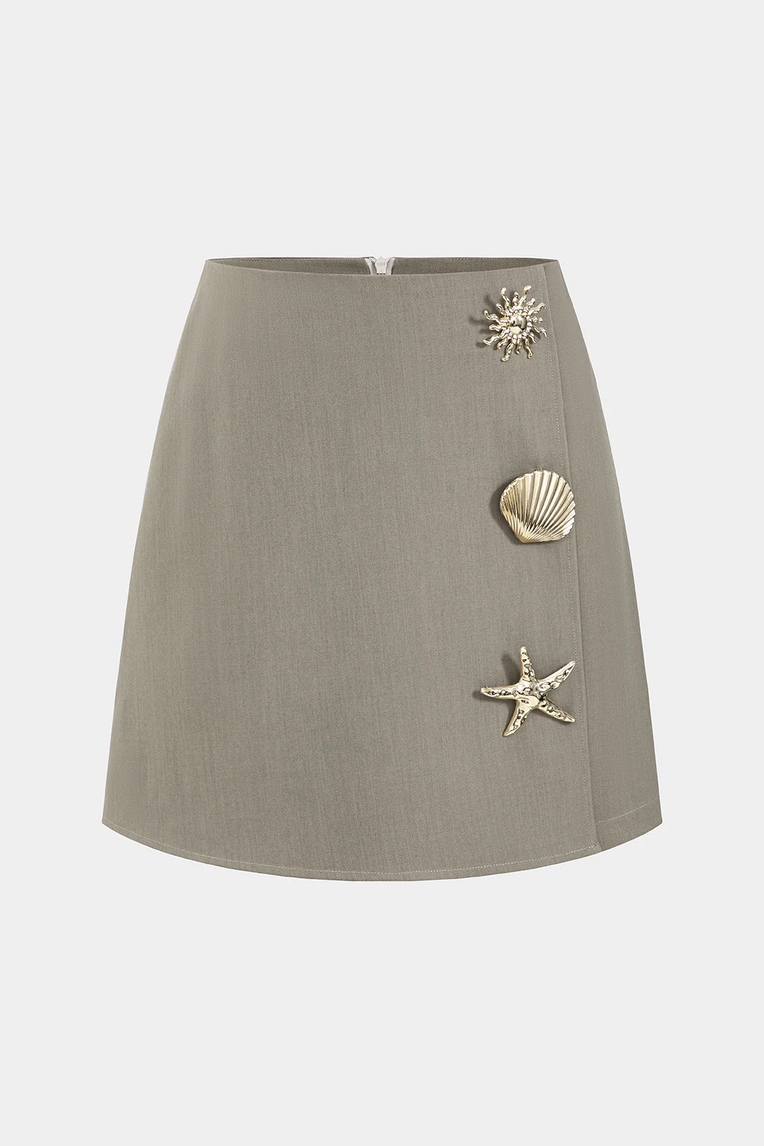 Skirt with Metallic Details