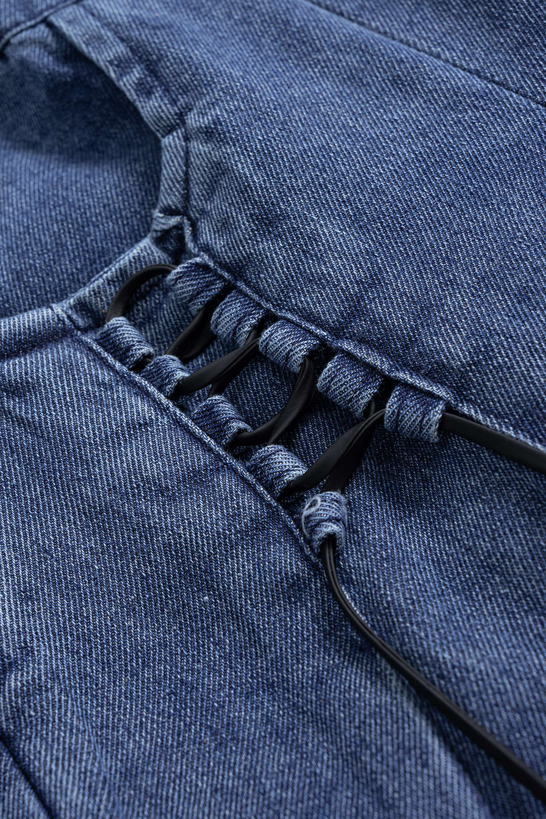 Denim Tie-Up High Waist Jeans