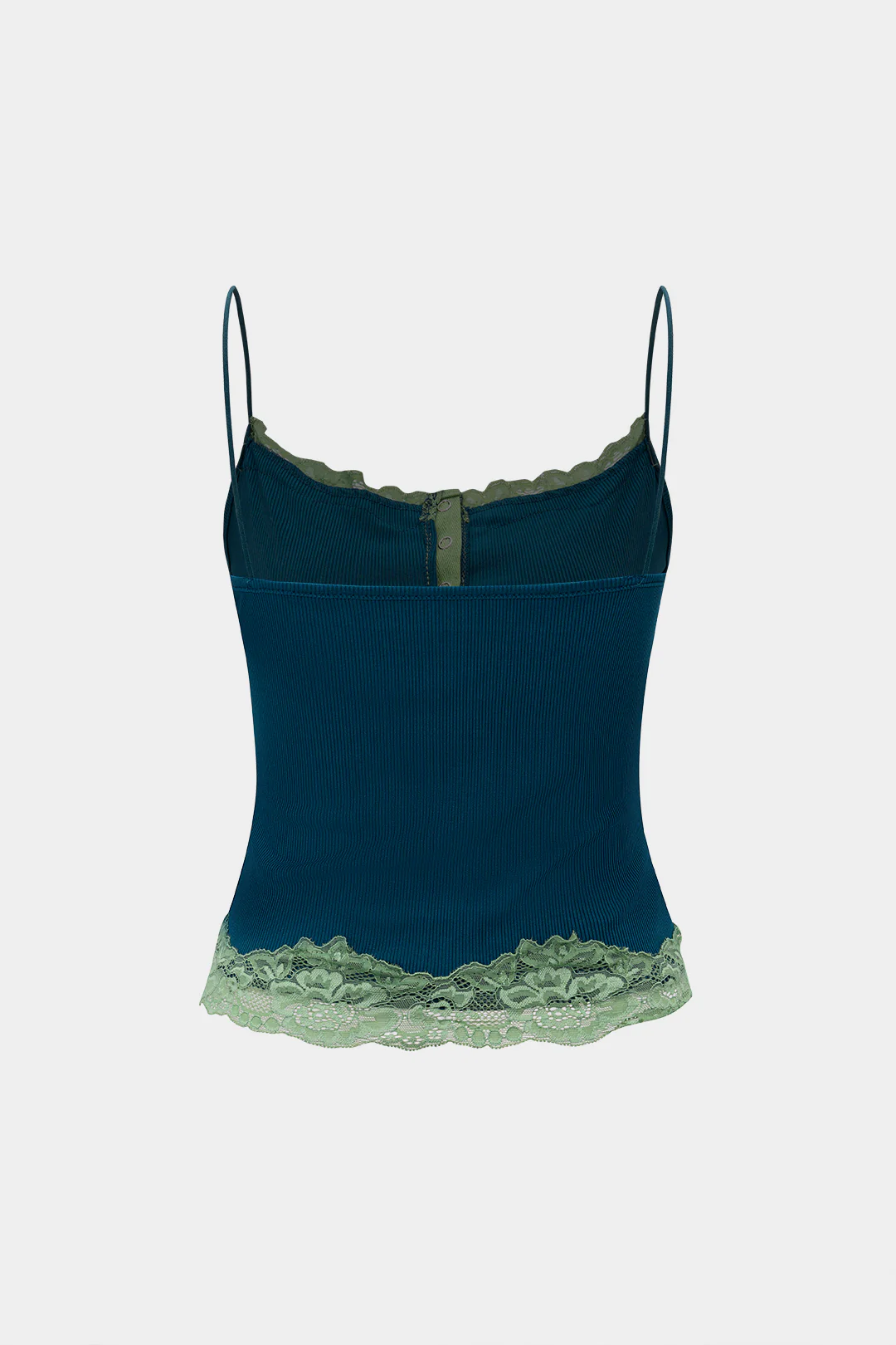 Button Patchwork Sleeveless Camisole Top