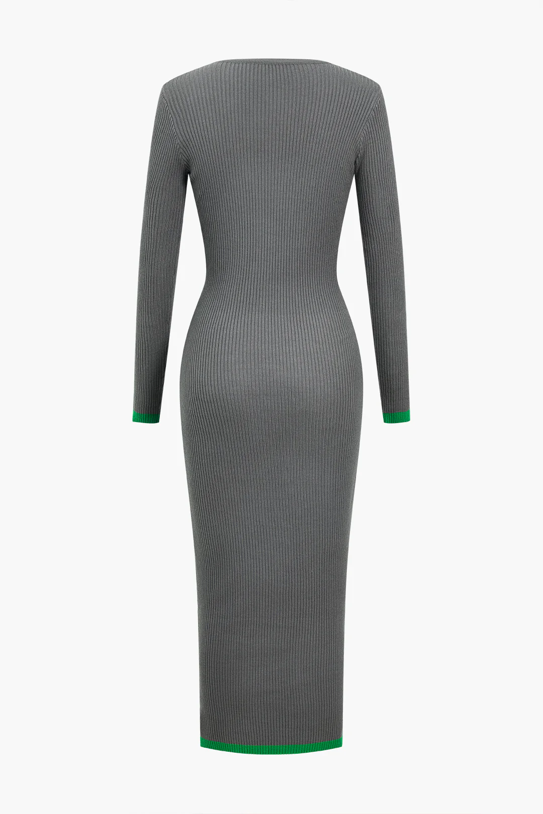 Contrasting Cut-Out Knit Dress