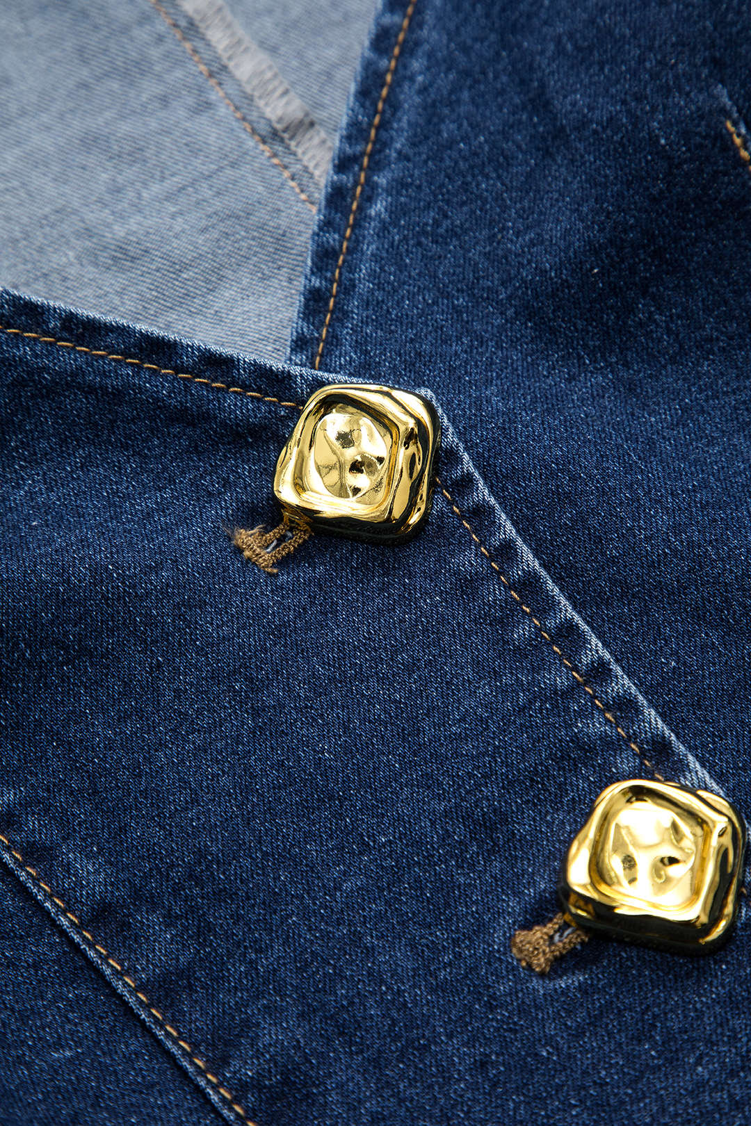 Metallic Button Denim Outerwear