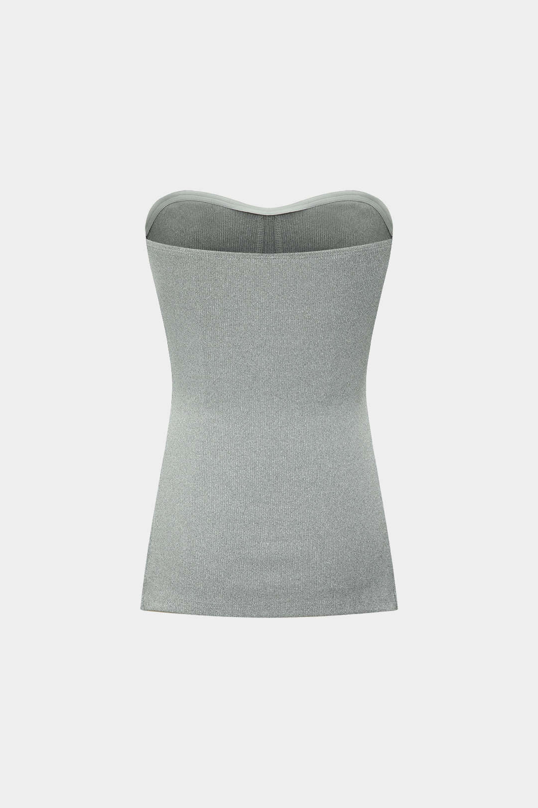 Simple Solid Knit Strapless Top and Shorts Set