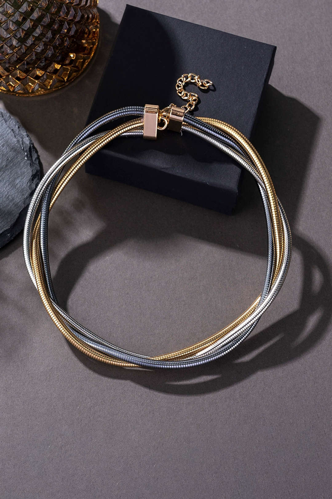 Exaggerated Multi-Layer Metal Necklace