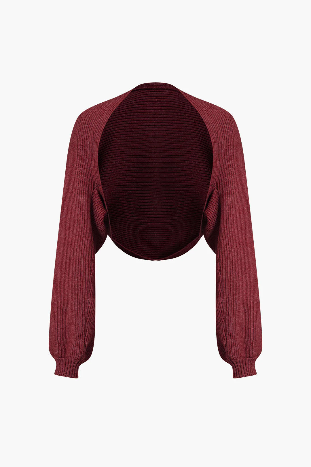 Ribbed Knit Strapless Midi Dress And Bolero Set