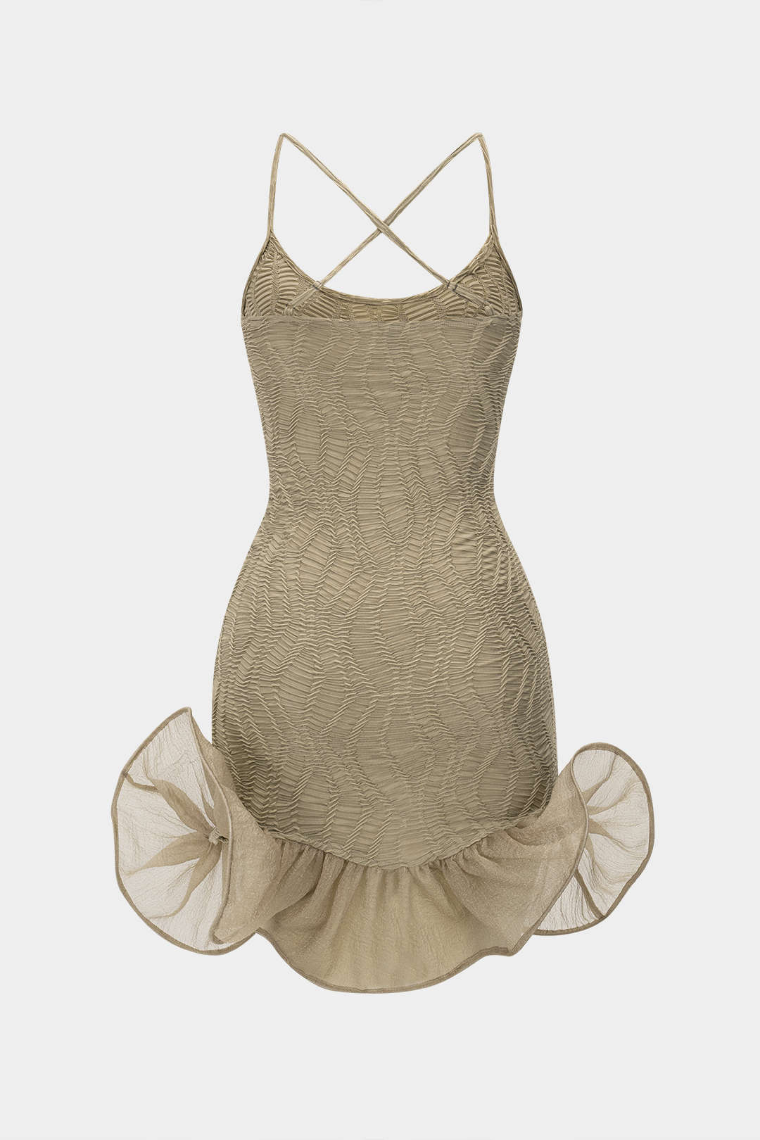 Sleeveless Ruched Patchwork Short Dress