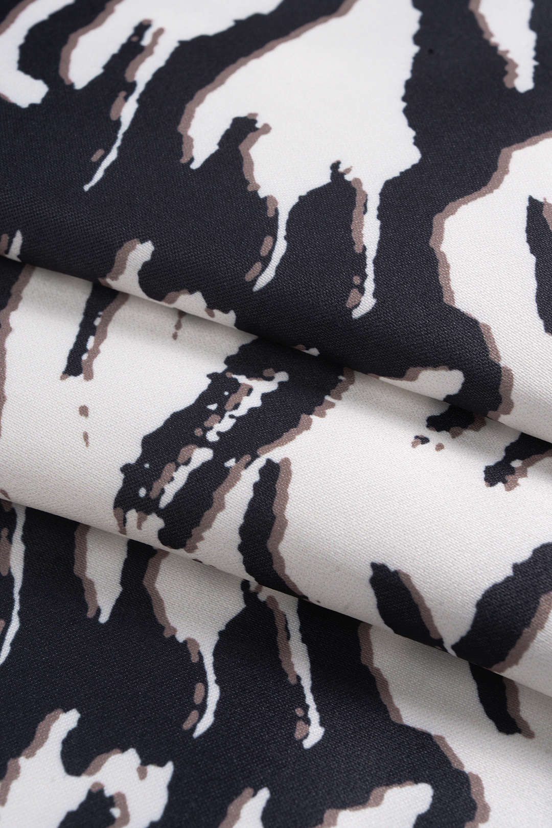 Zebra Stripe Print Zipper Mini Skirt