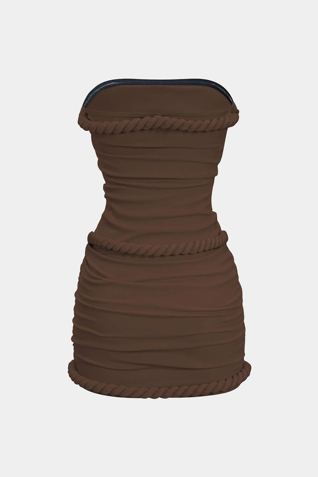 Twisted Knot Strapless Sleeveless Mini Dress