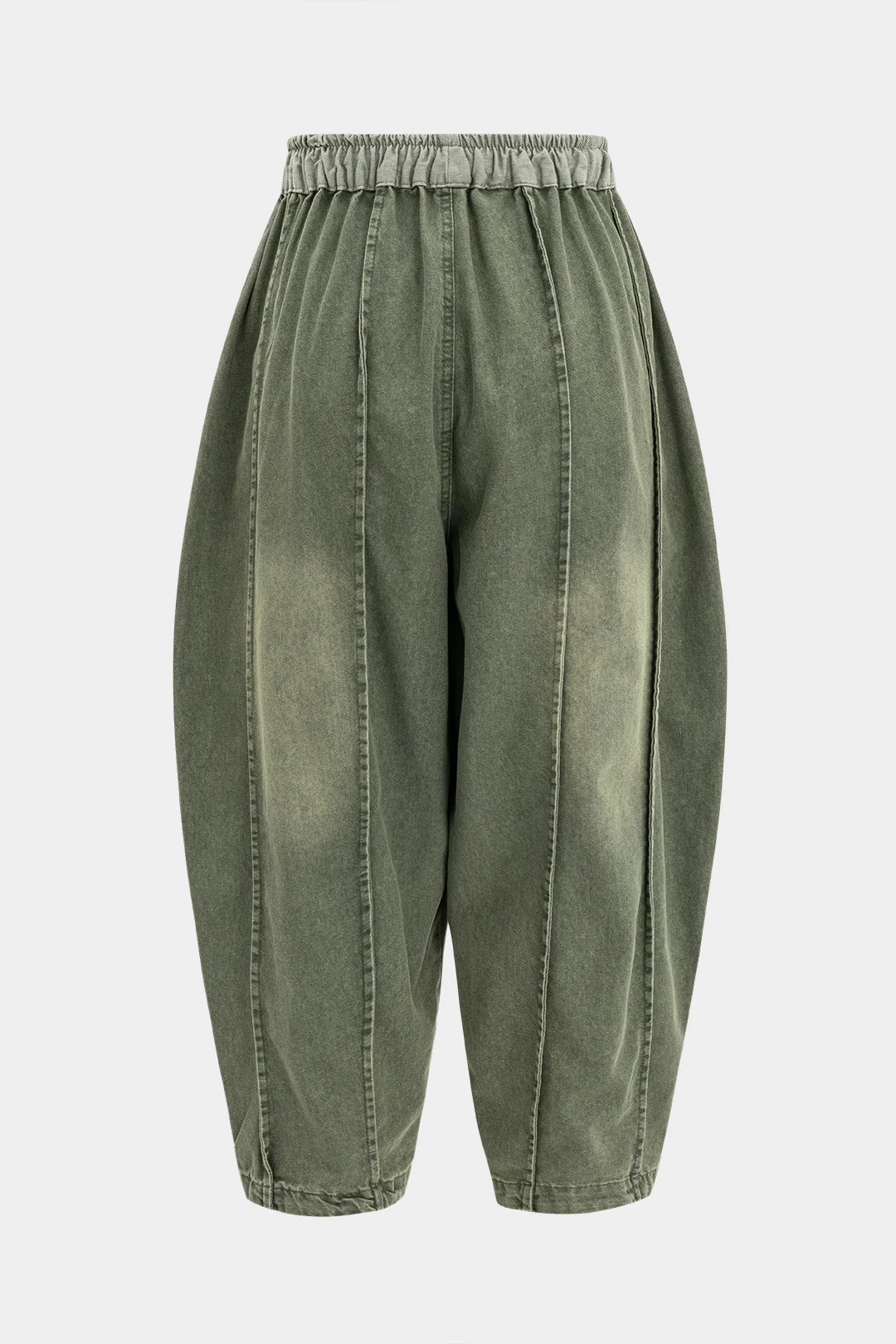 Faded Wide Leg Barrel Denim Jeans