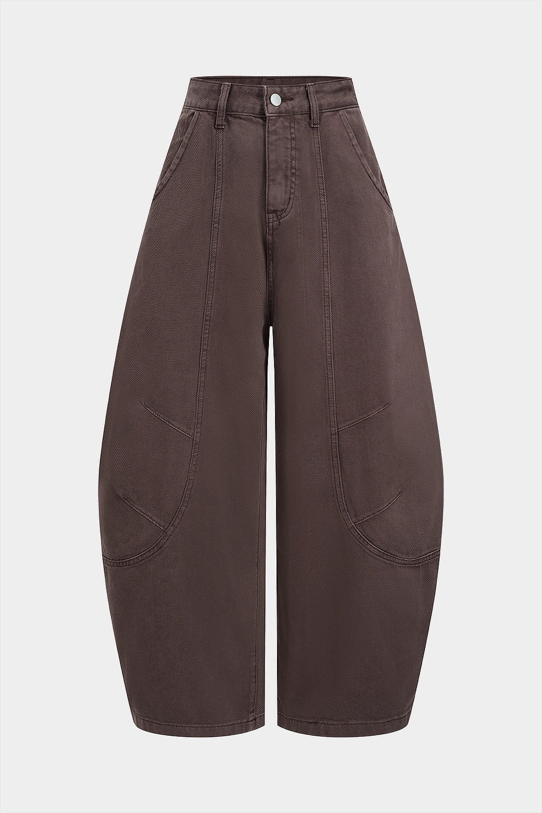 Denim Stitching Detail Wide Leg Jeans