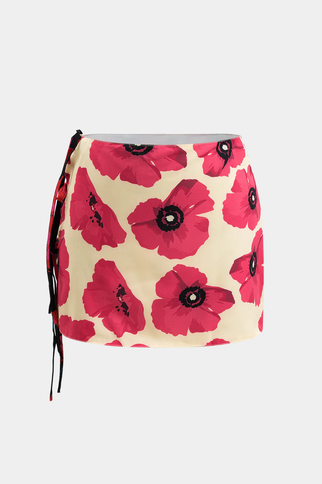 Floral Print Tie Knot Skirt