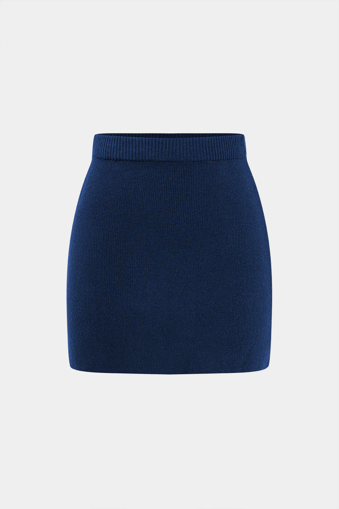 Simple Solid Knit Mini Skirt