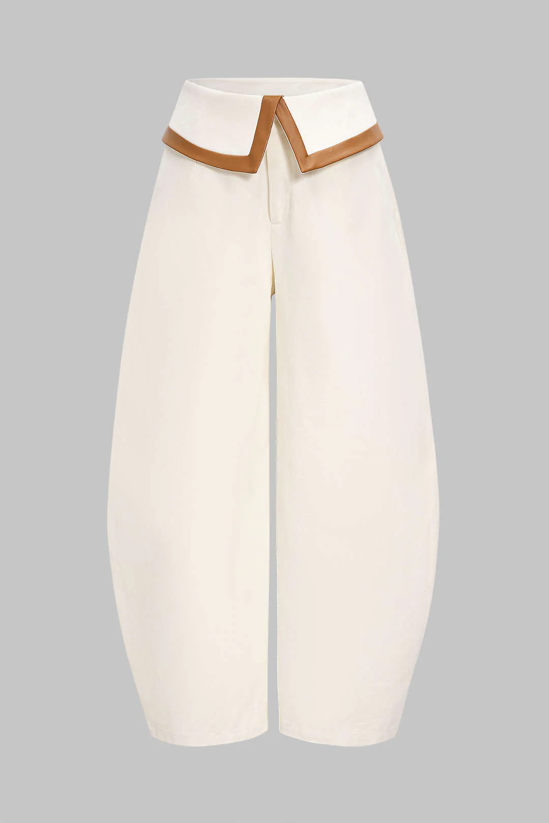 Faux Leather Patchwork Pants