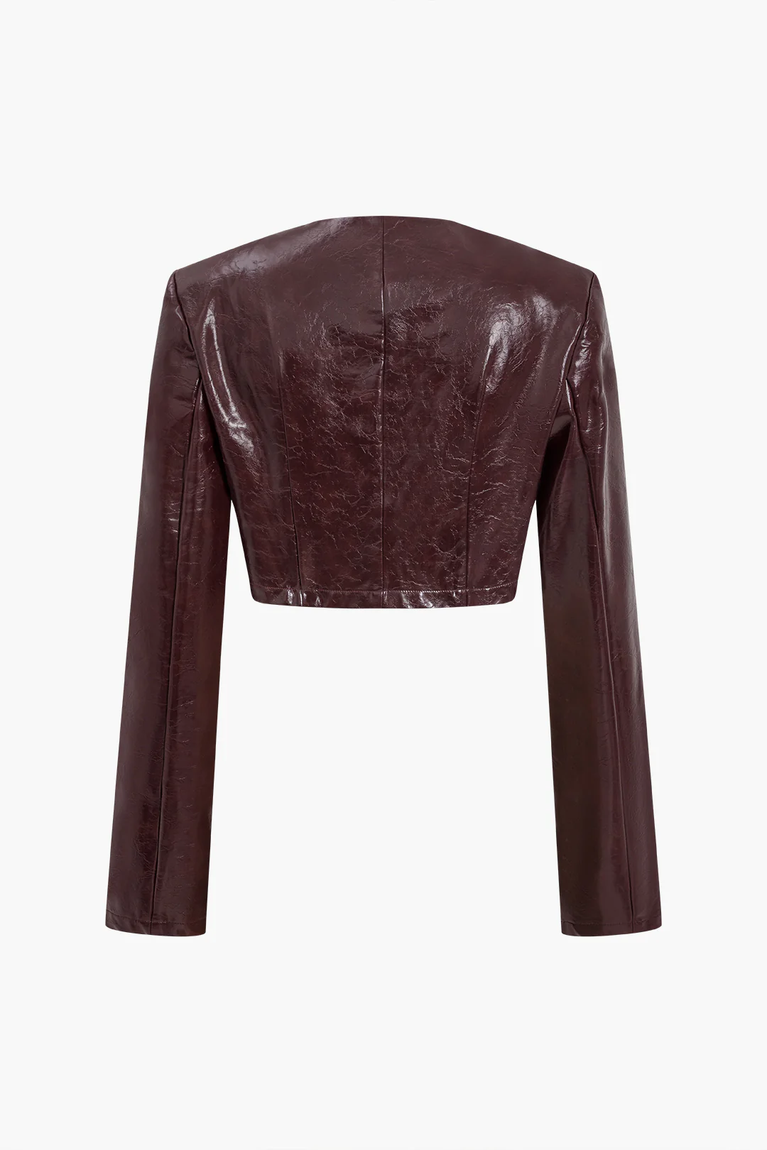 Asymmetrical Faux Leather Skirt Ensemble