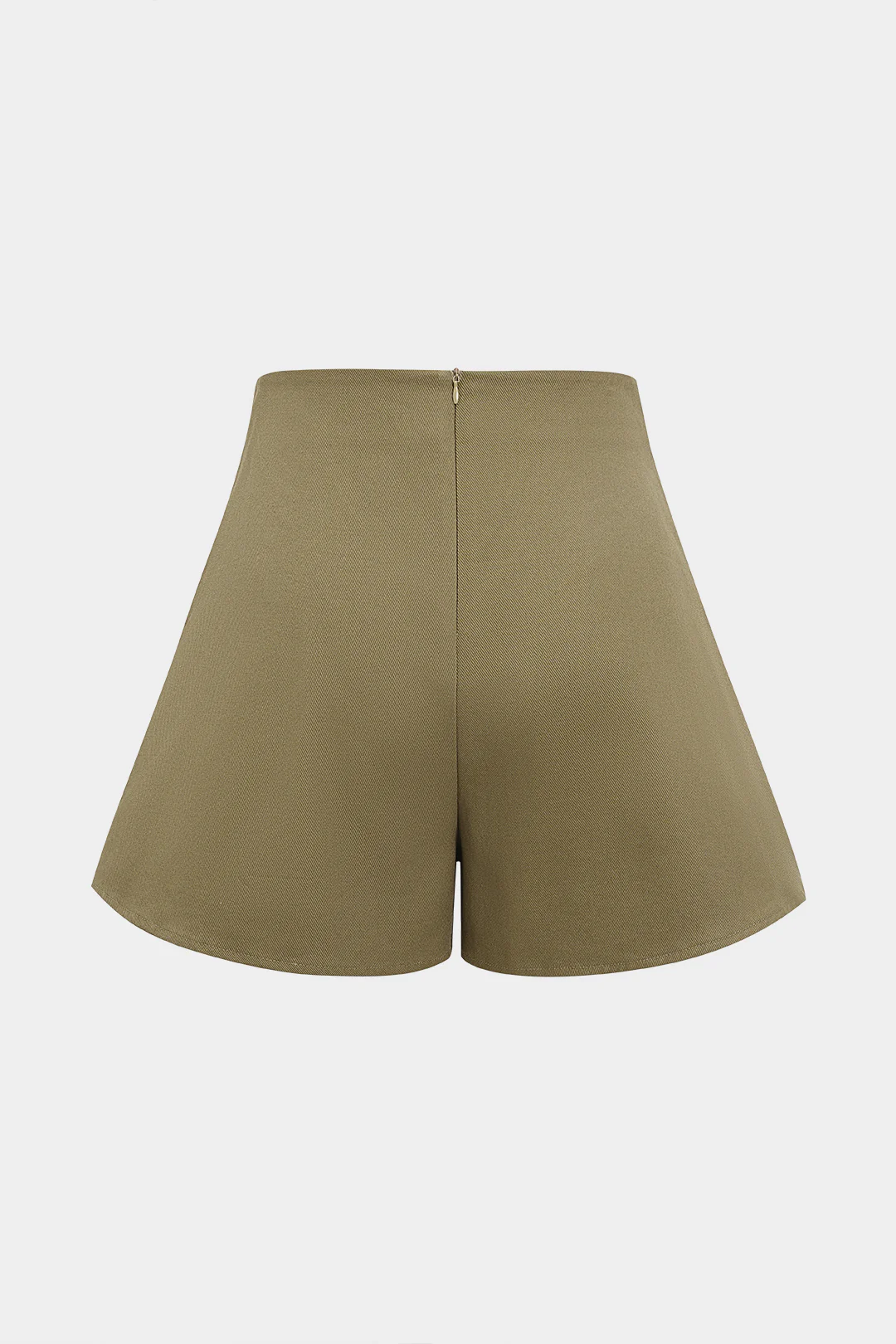 Faux Leather High-Waisted Pleated Shorts