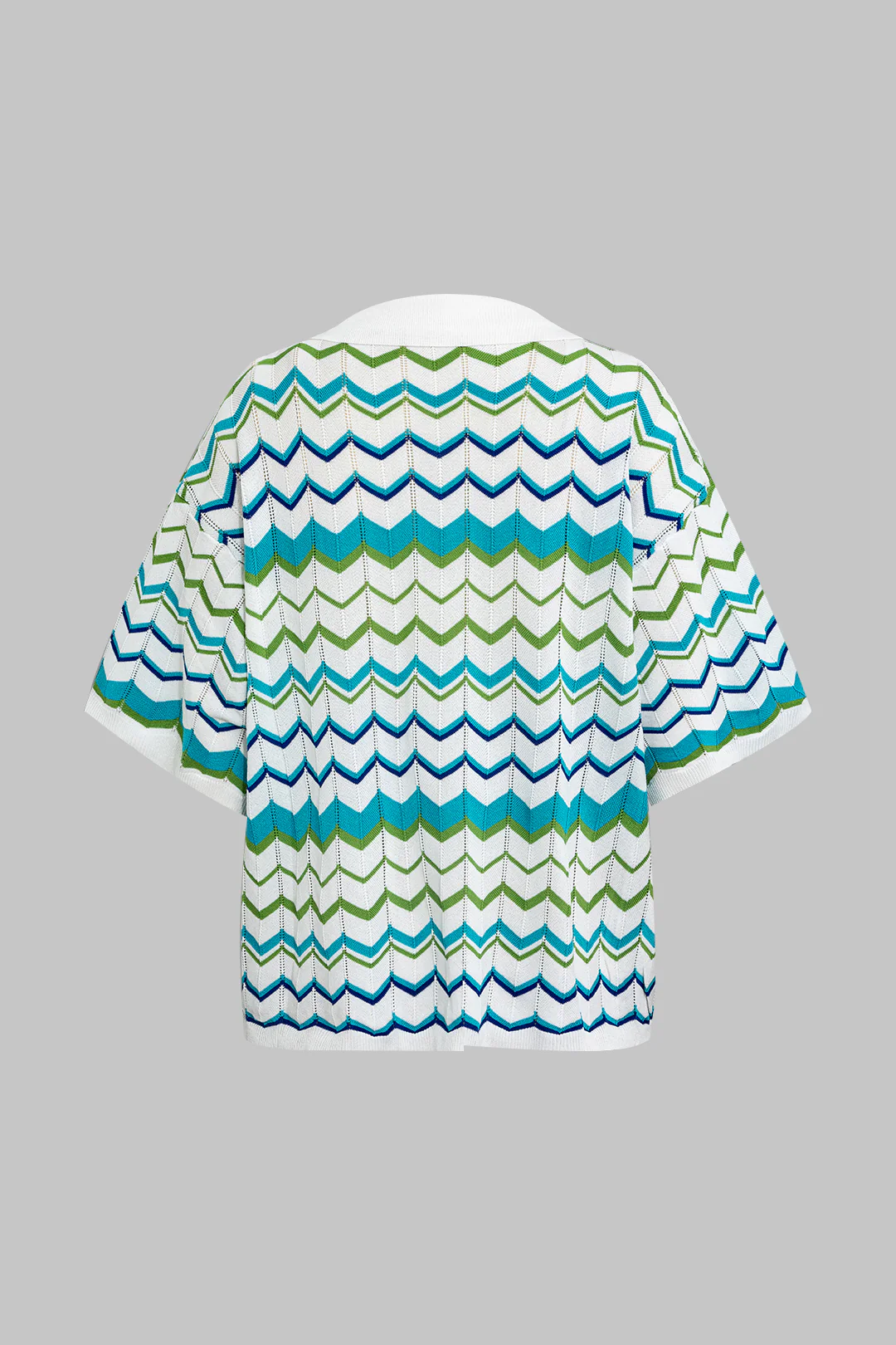 Contrasting Knit Top and Drawstring Shorts Set