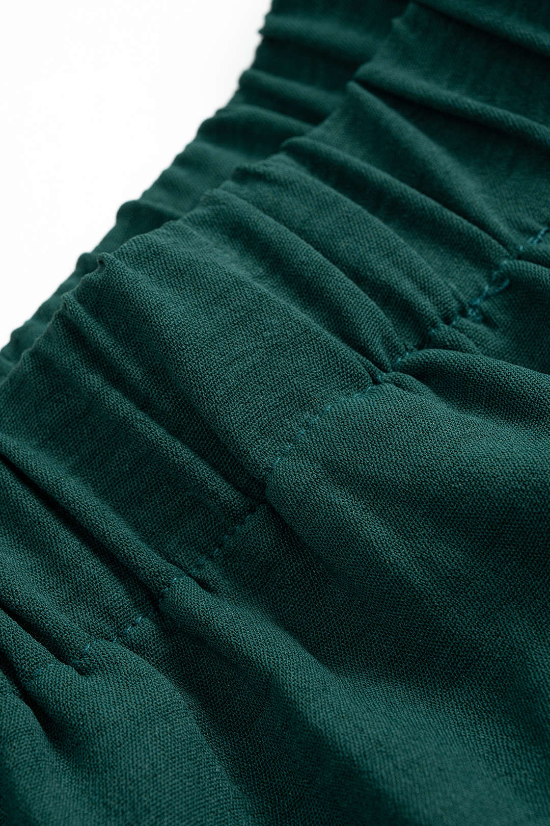 Tie-Up V-Neck Long-Sleeve Top and Wide-Leg Trousers Set