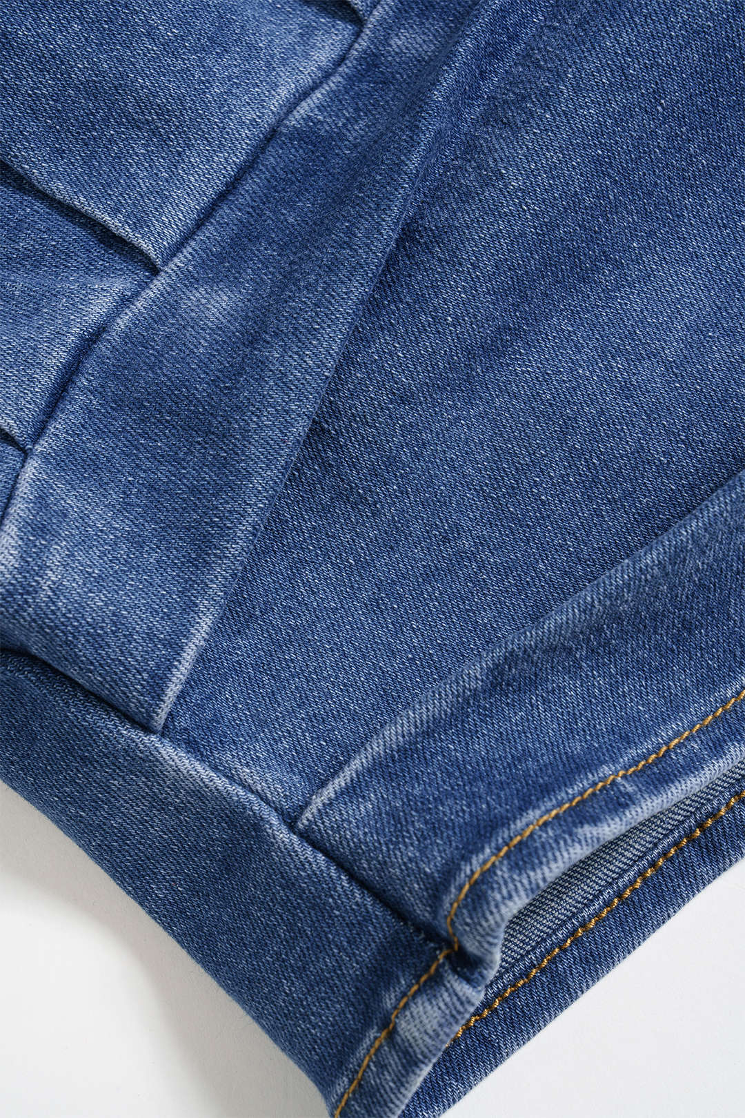 Plus Size Denim Zipper Asymmetric Knotted Cropped Top