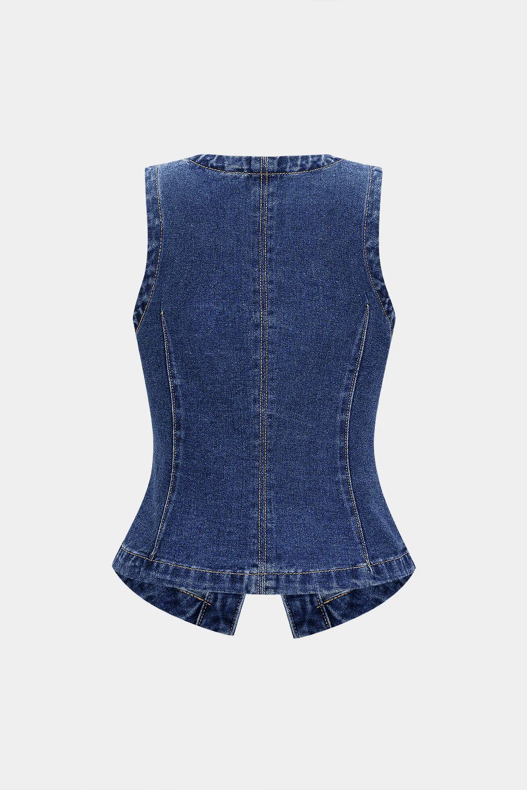 Denim Buttoned Tank Top