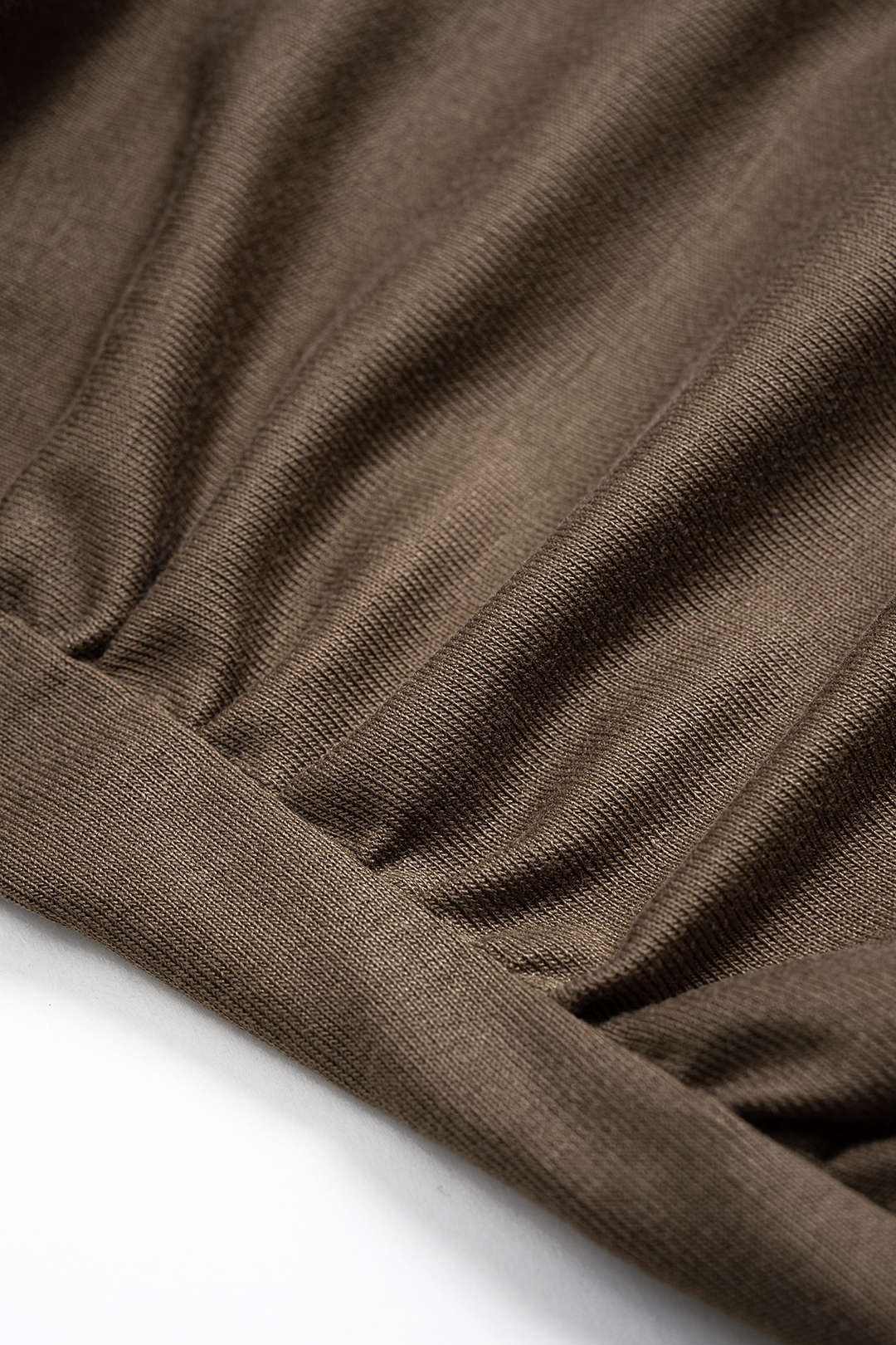 Metallic Twisted Knot Ruched Long-Sleeved Top