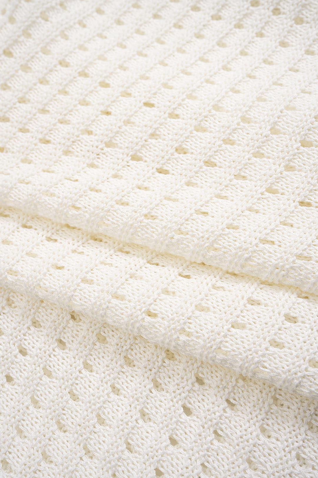 Knit Fringe Short-Sleeved Top