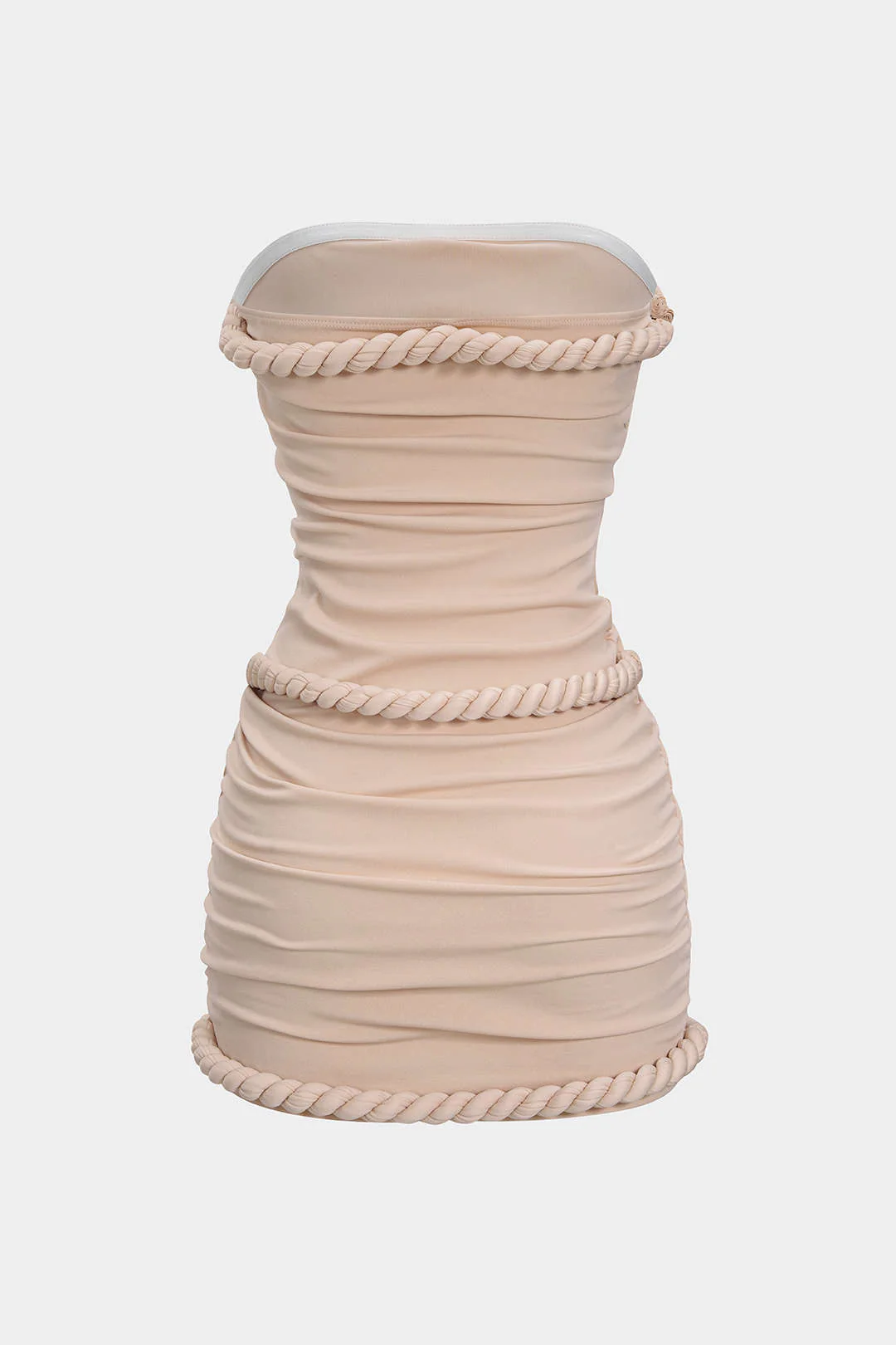 Twisted Knot Strapless Sleeveless Mini Dress