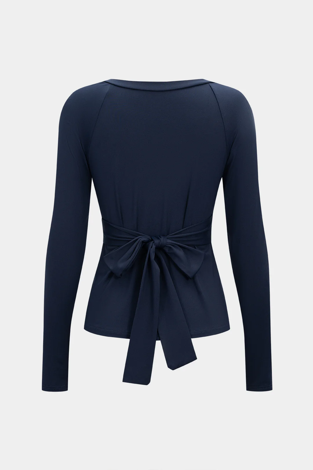 Strappy V-Neck Long-Sleeve Top