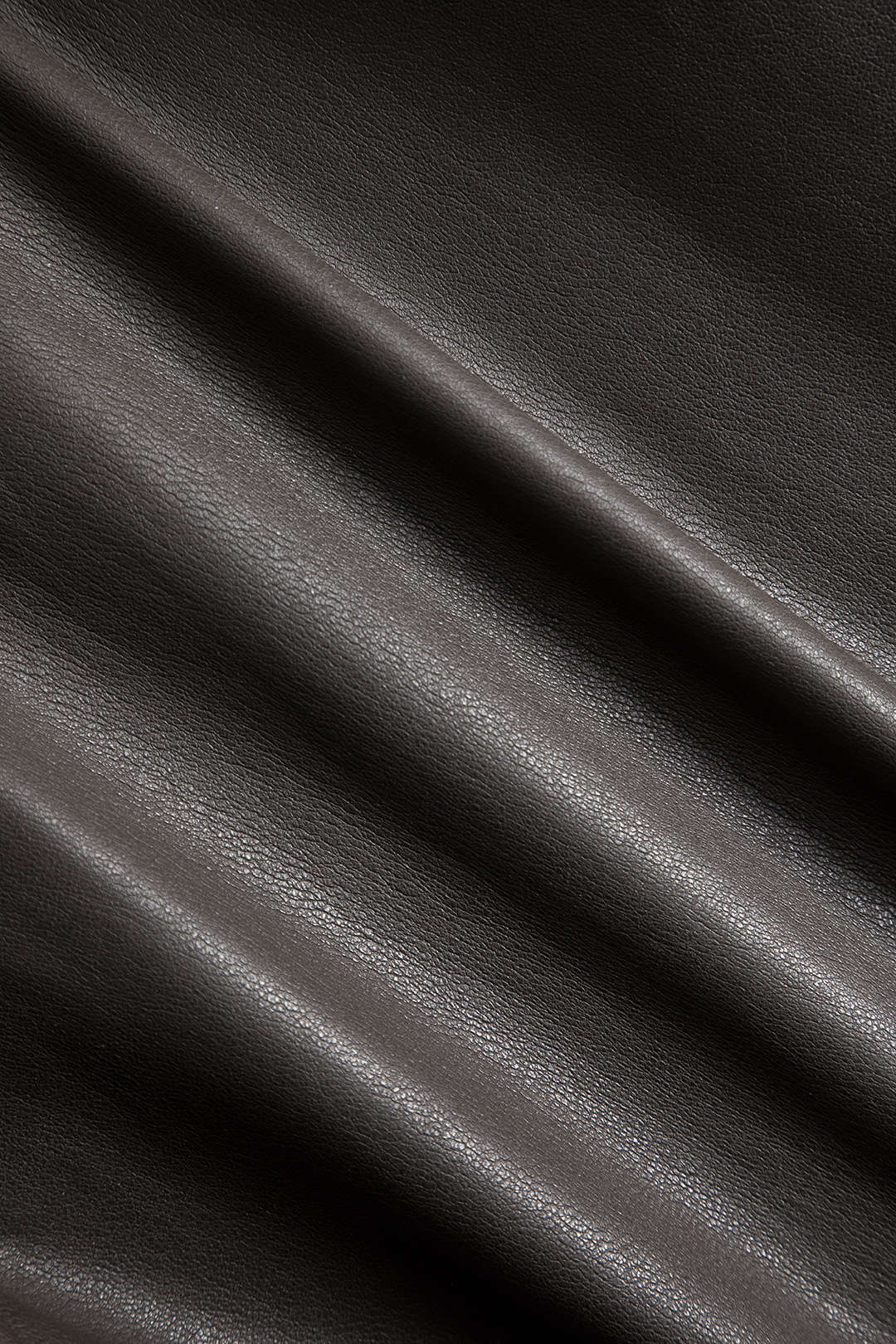 Faux Leather Gathered Skirt