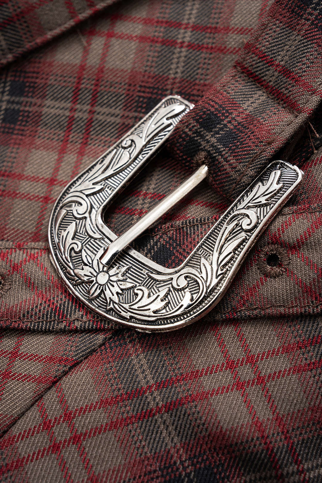 Plaid Print High Waist Irrgular Patchwork Skirt