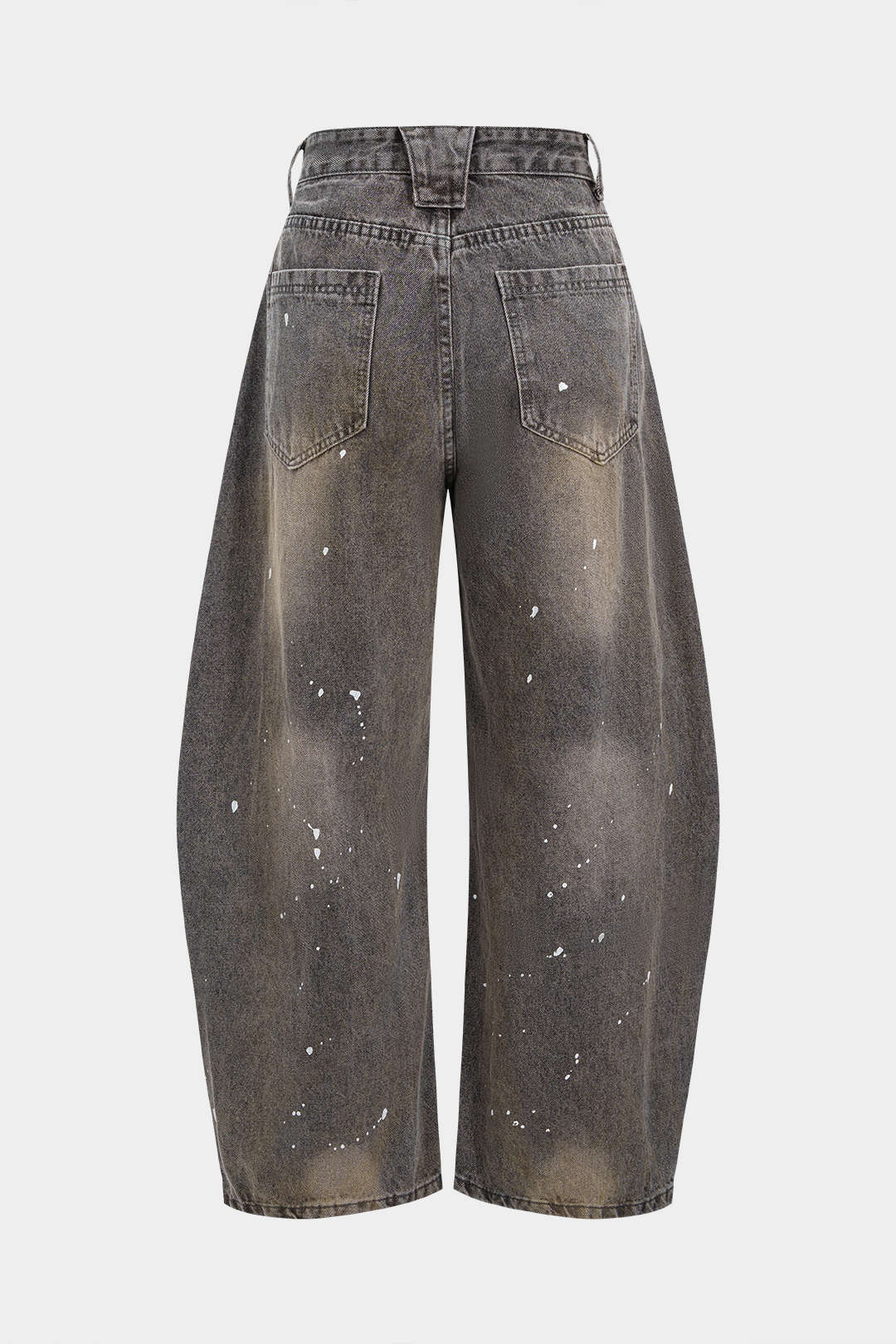 Denim Wide-Leg Barrel Jeans