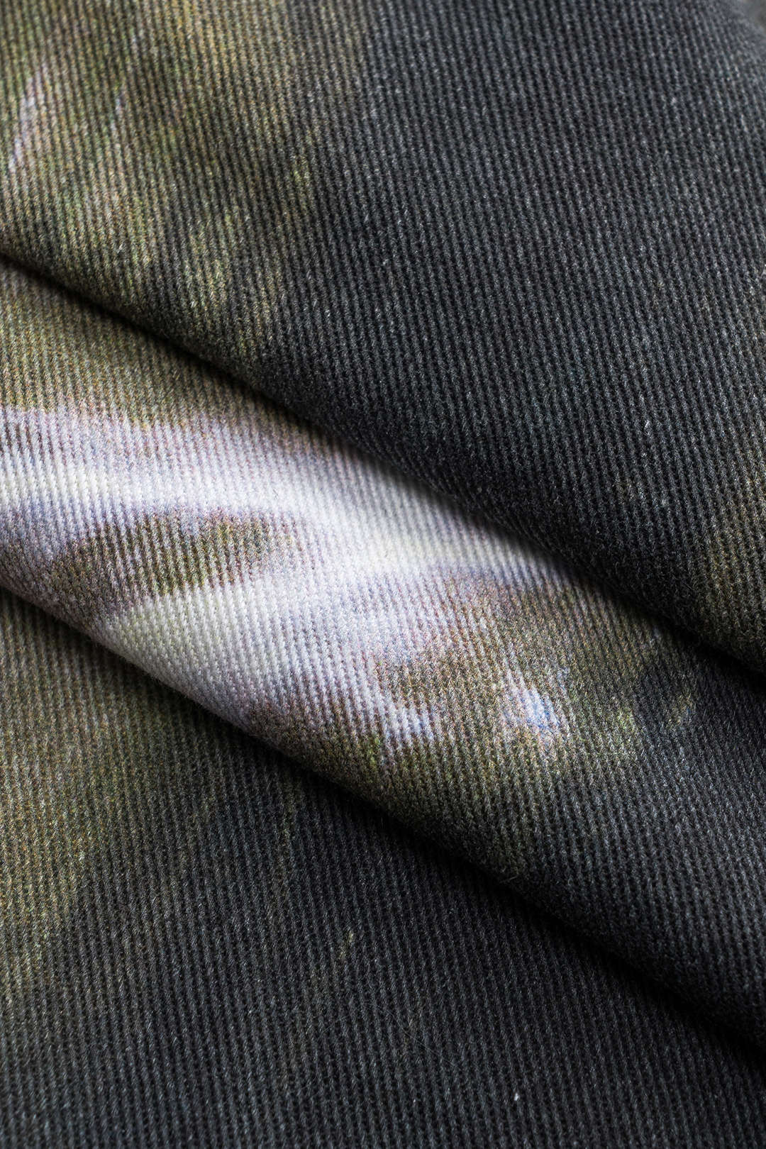 Waterfall Pattern Denim Button Pocket Wide Leg Jeans