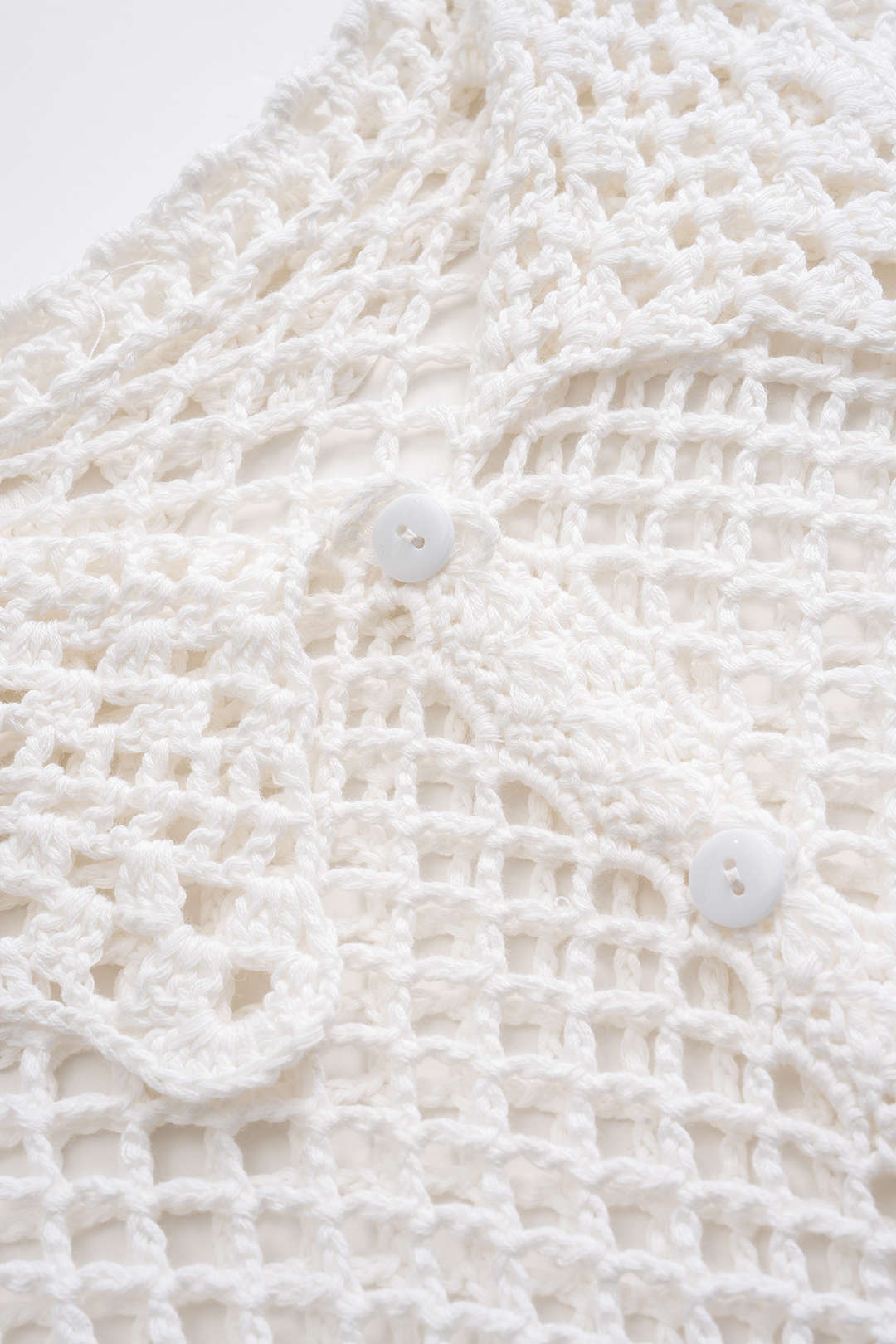 Knit Hollow-Out Short-Sleeve Top