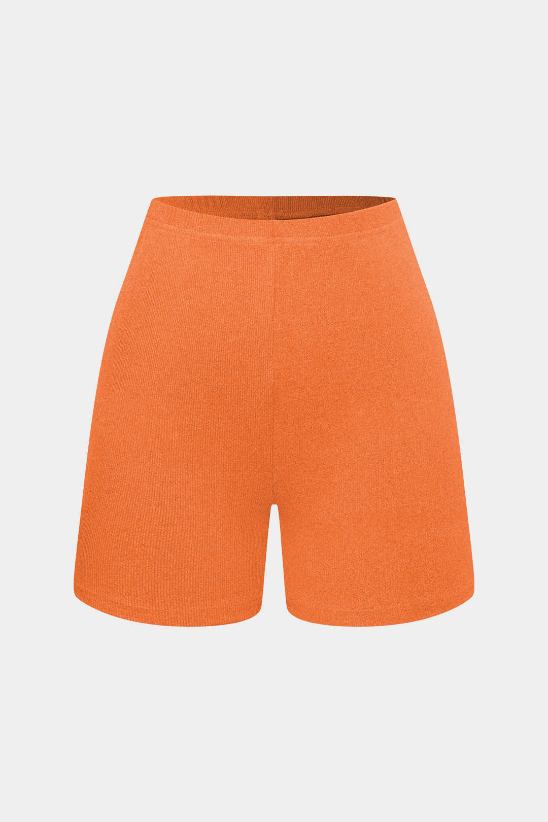 Simple Solid Knit Strapless Top and Shorts Set