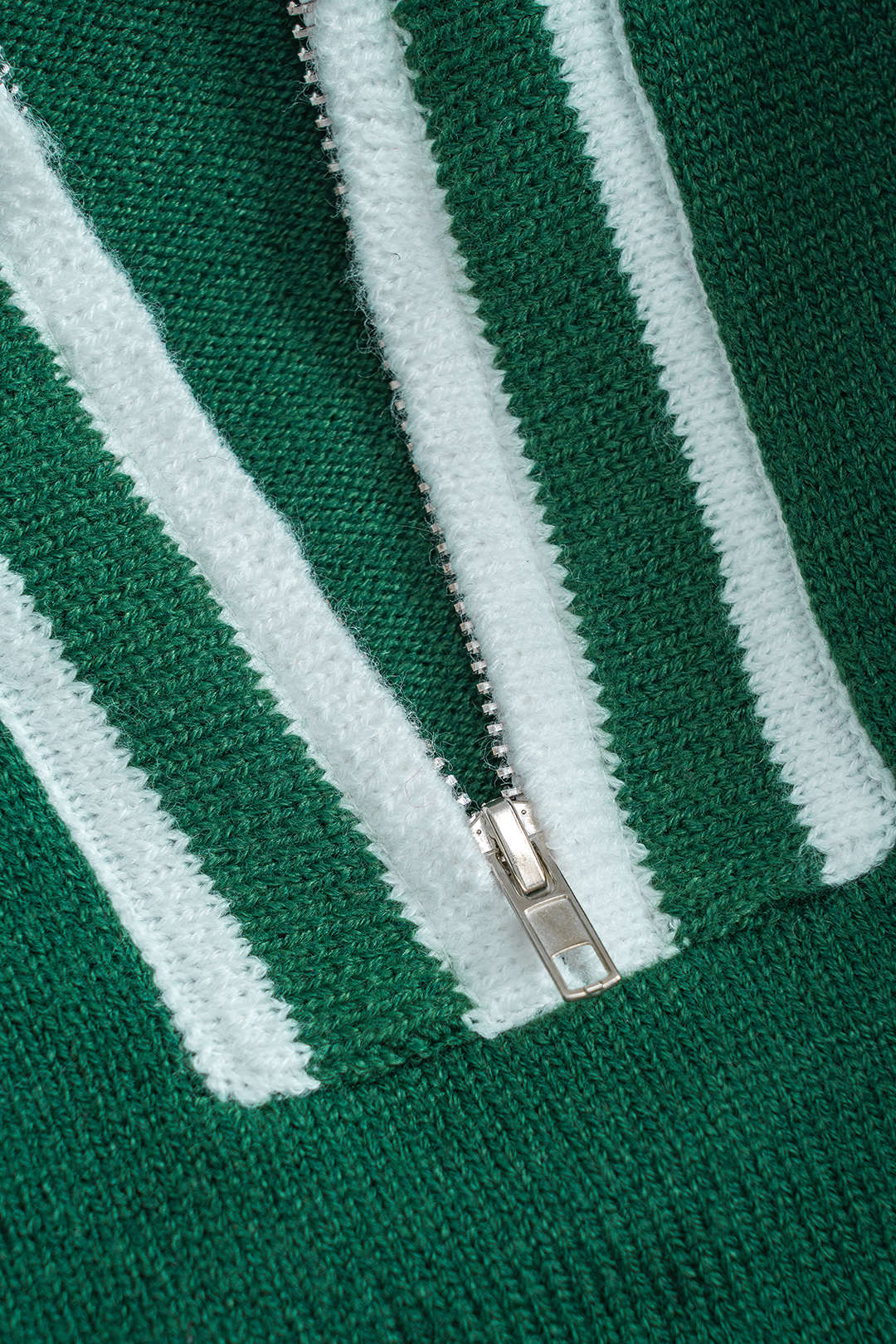 Simple Knit Contrasting Skirt Set