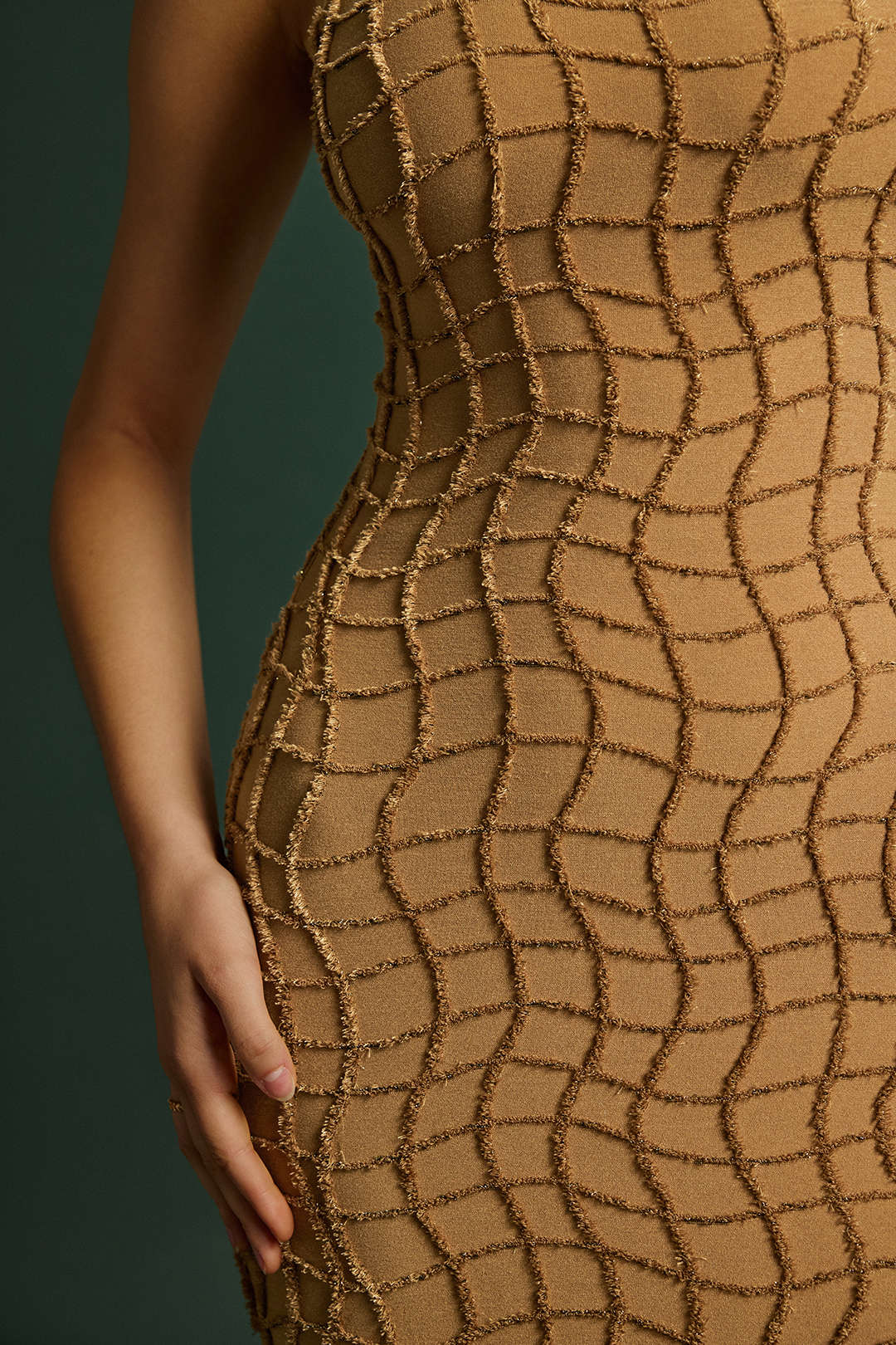 Ribbed Round Neck Tank Sleeveless Midi Dress