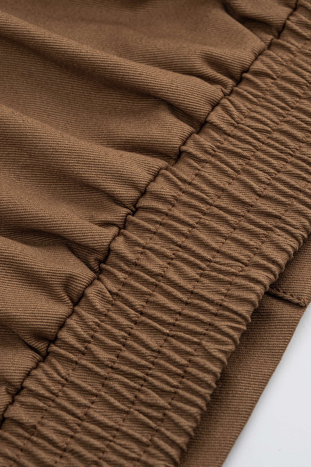 Buttoned Ruched Short-Sleeved Shirt