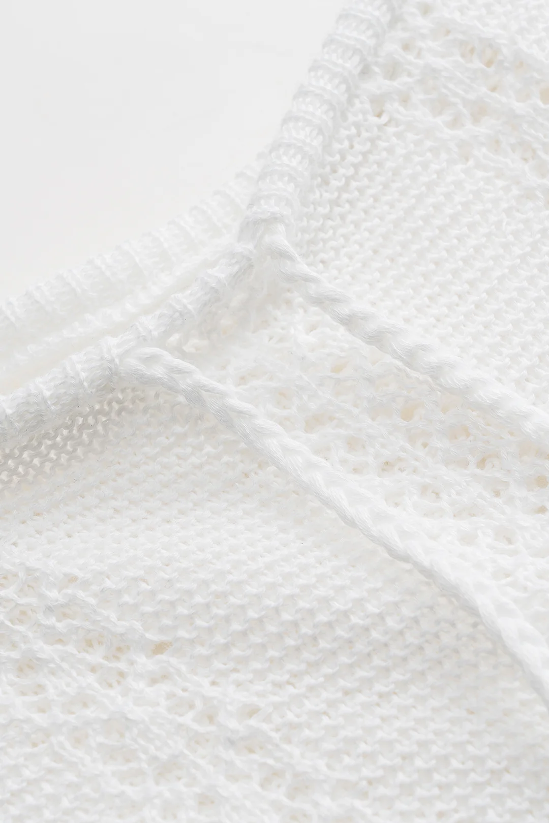 Knit Hollow Out V-Neck Halter Cut Out Tank Top And Tie-Up Skirt Set