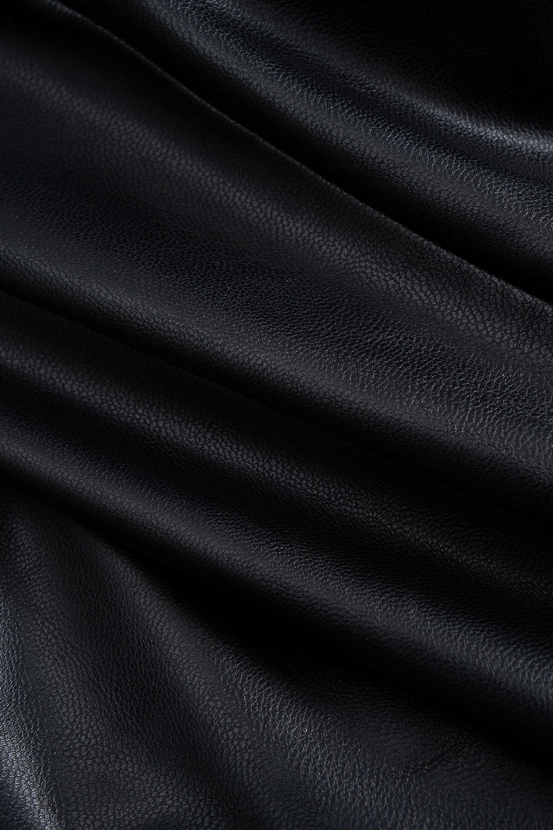 Faux Leather Metallic Button Round Neck Shoulder Pads Vest