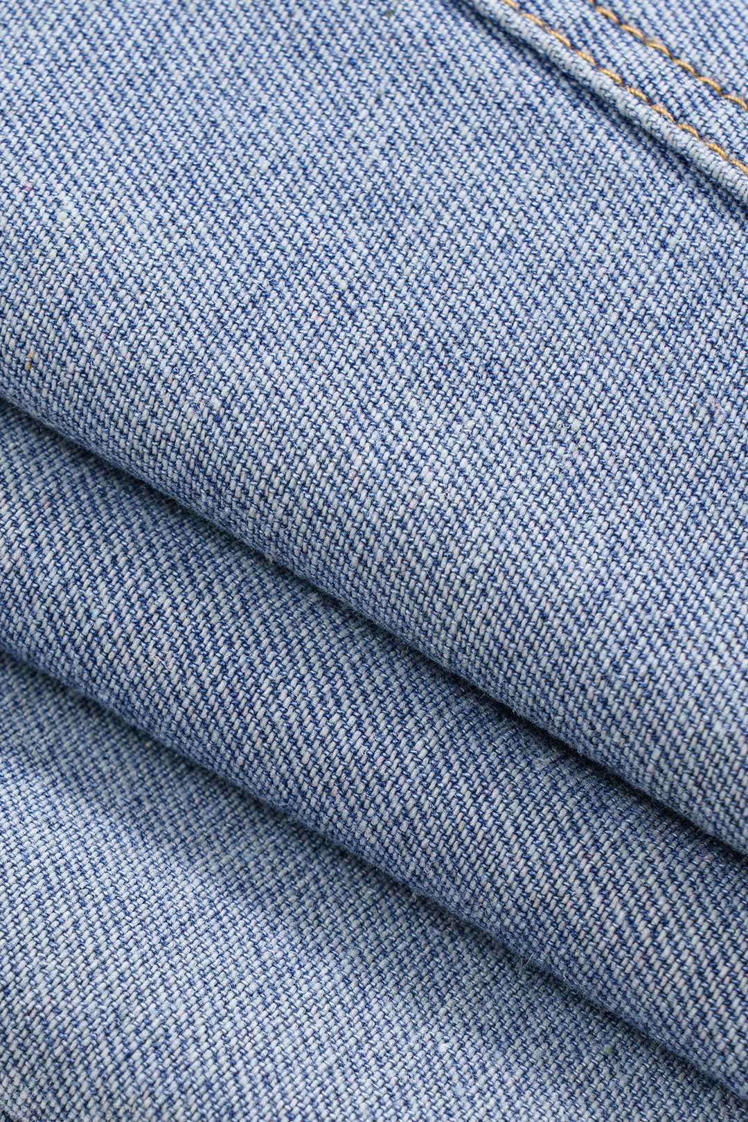 Double Waistband Denim Mini Skirt