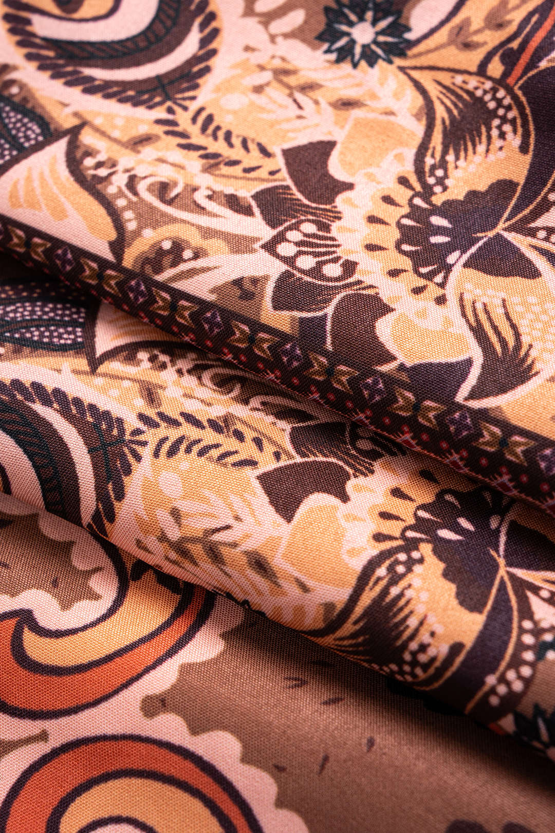 Bohemian Print Satin Fringe Trim Strapless Sleeveless Mid-length Dress