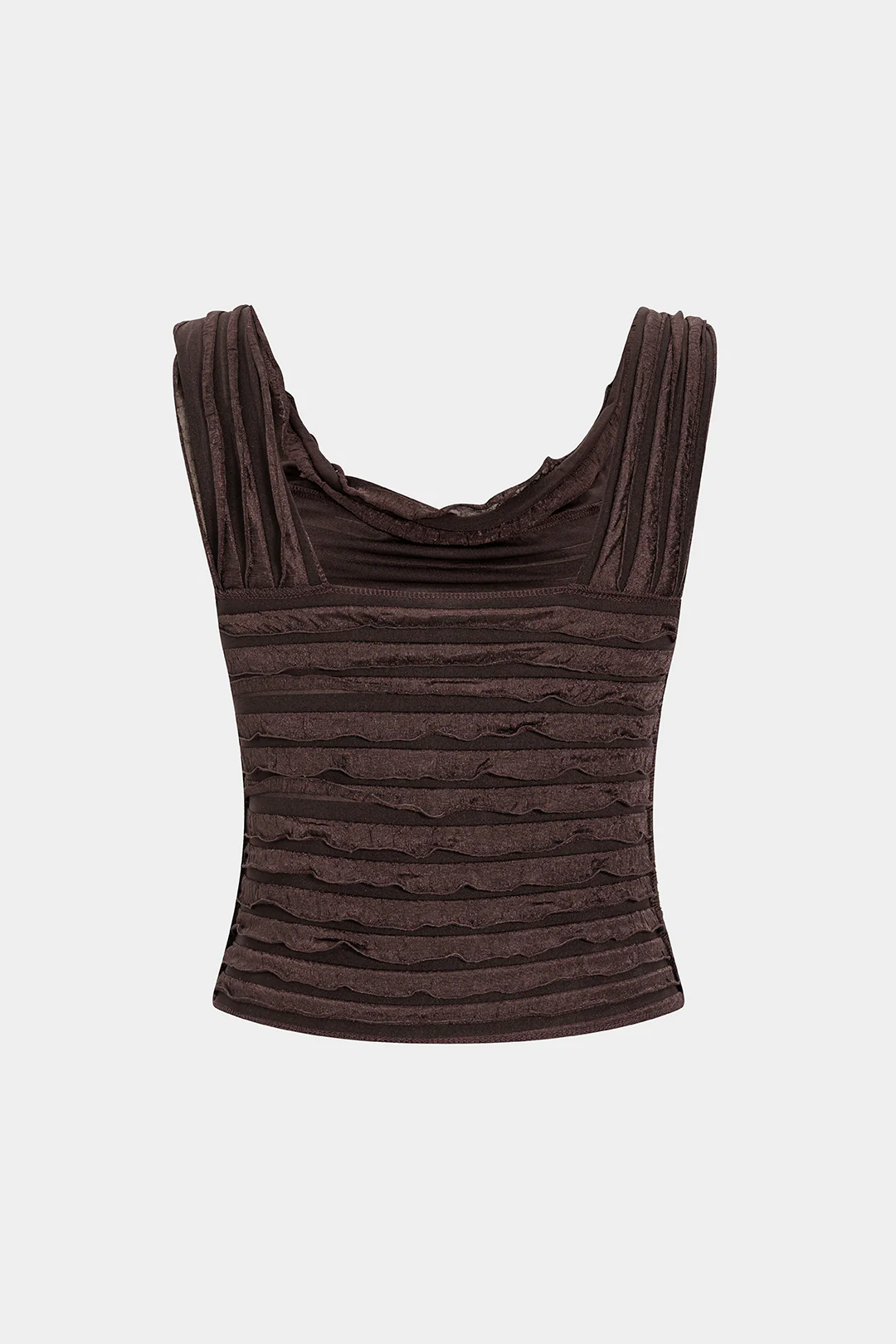 Ripped Cowl Neck Tank Top