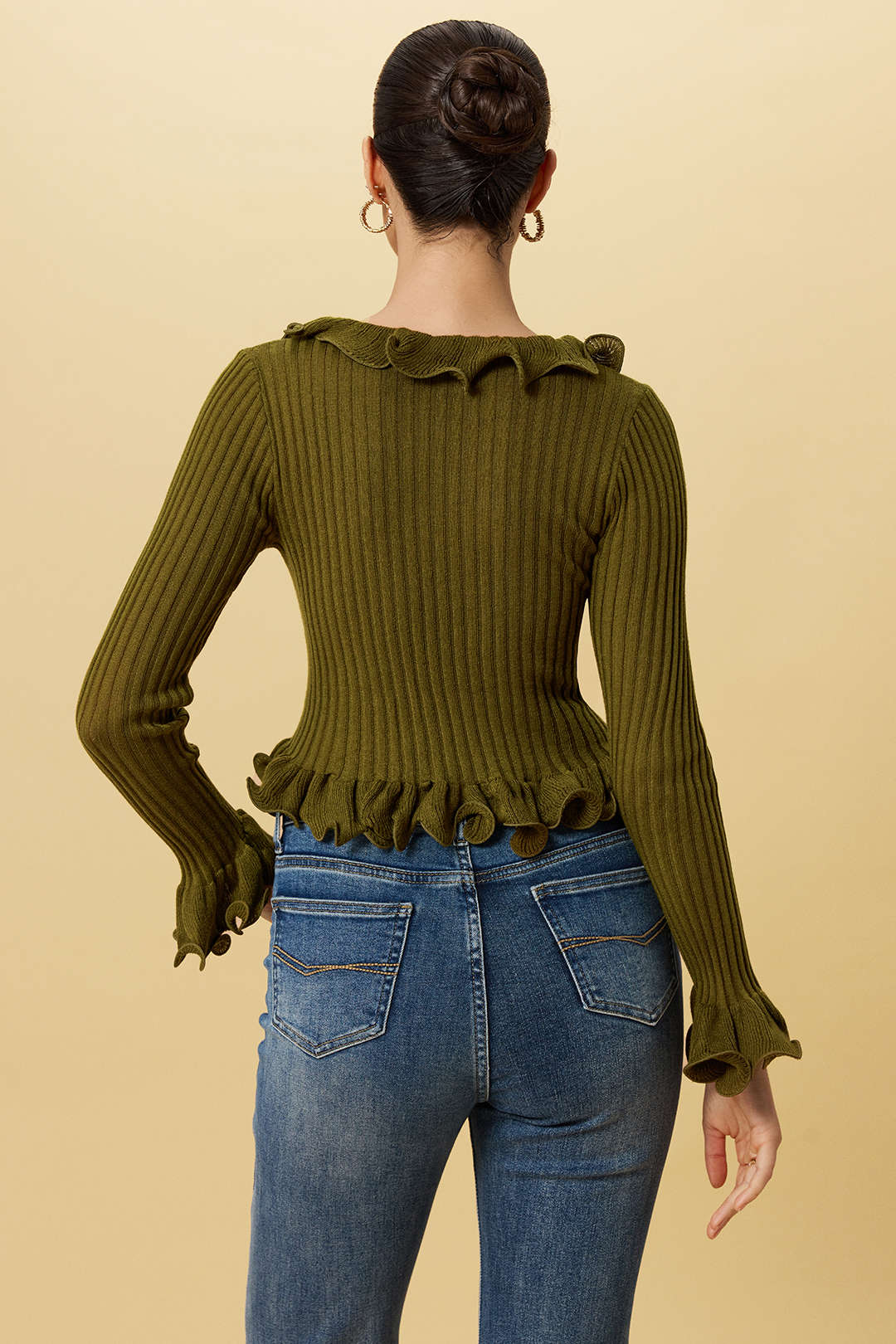 Ruffled Long Sleeve Top