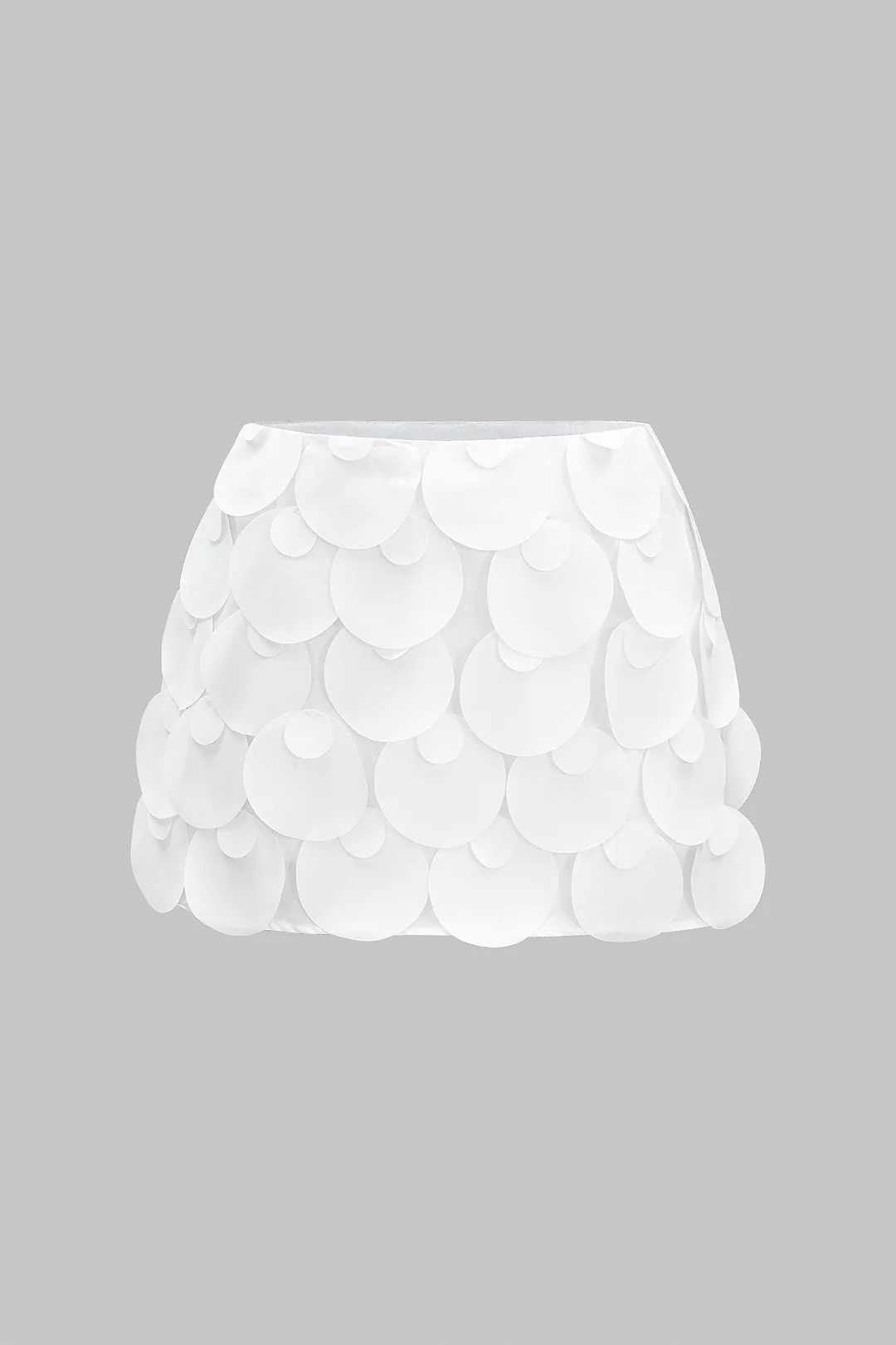Appliqué Zipper Mini Skirt