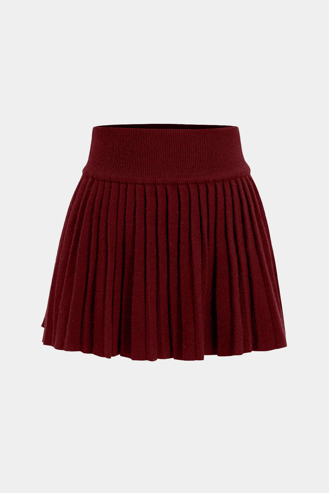 Simple Knit Pleated Skirt