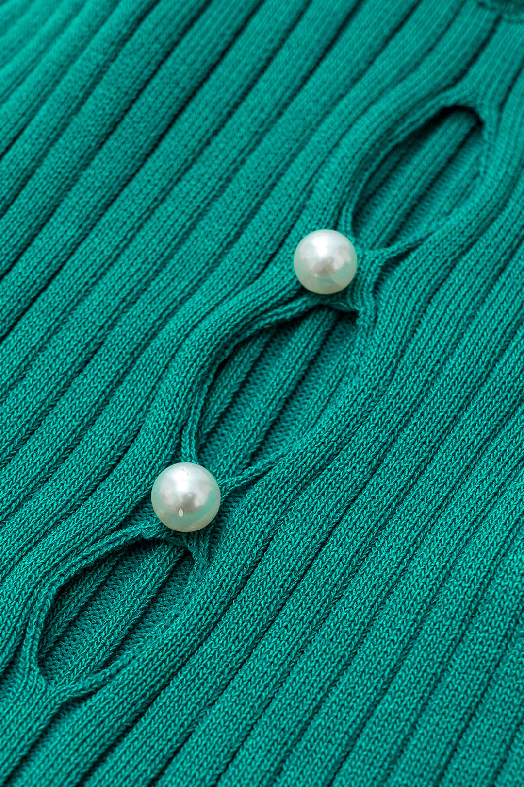 Knit Hollow-Out Pleated Ruffle Sleeveless Dress