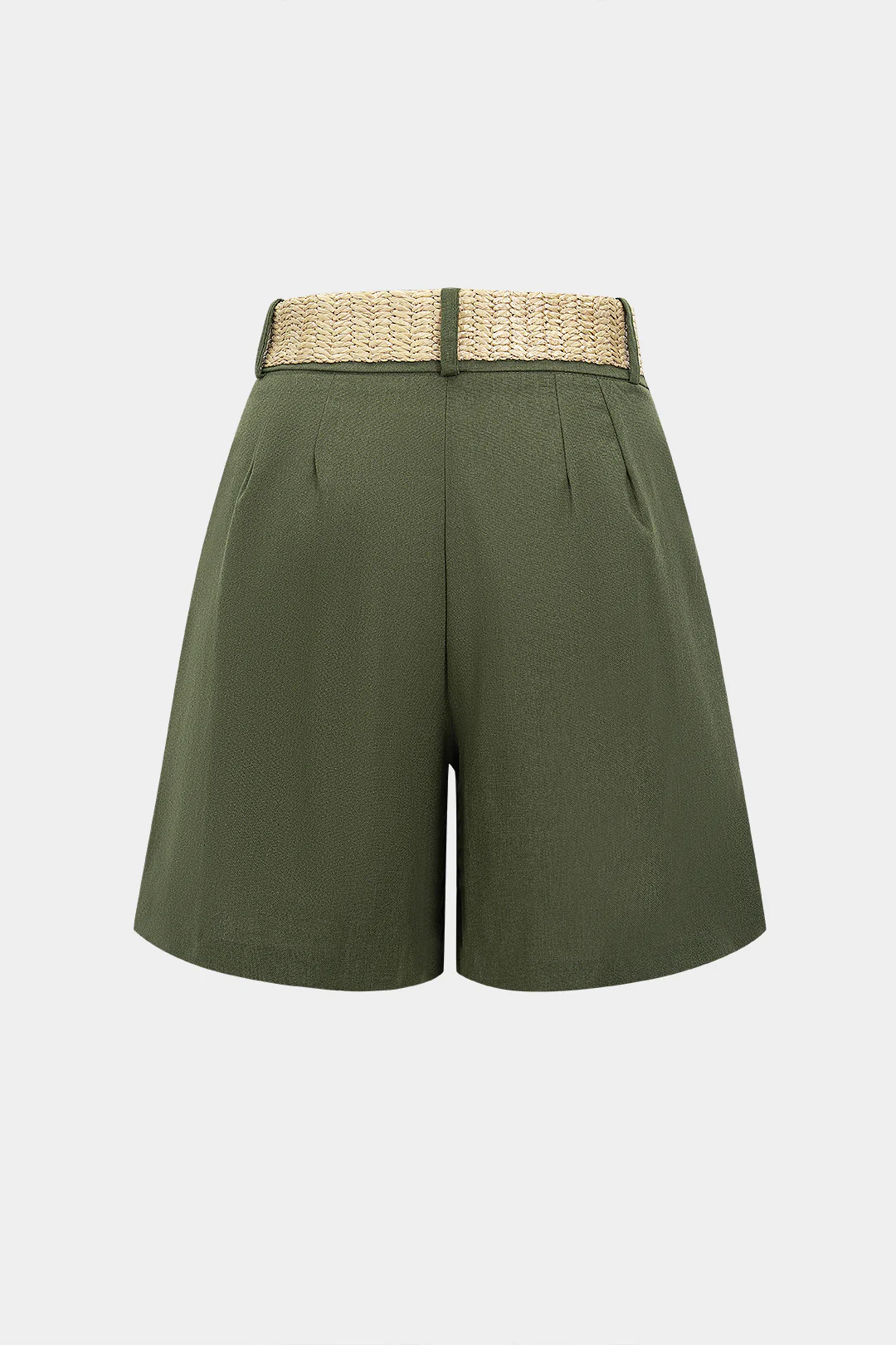 Ruched Belted Shorts
