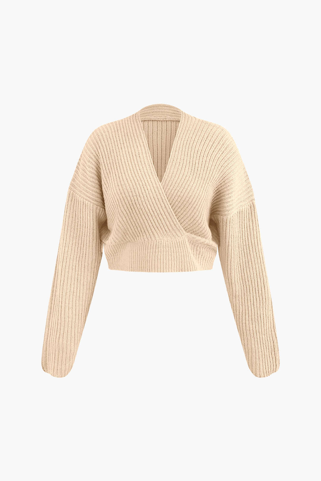 V-neck Long Sleeve Sweater and Skirt Set