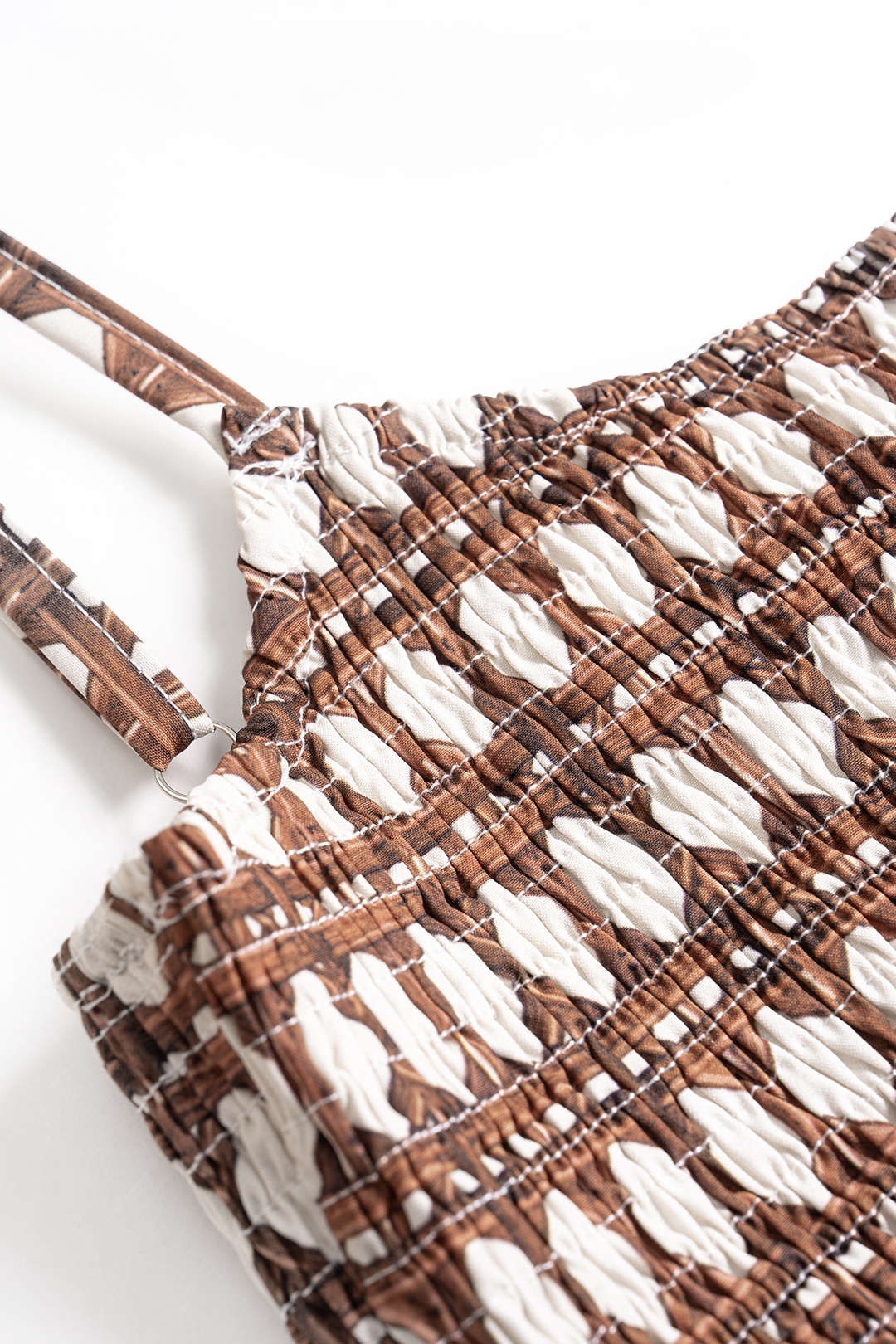 Abstract Geometric Pattern Slip Sleeveless Mid-length Dress