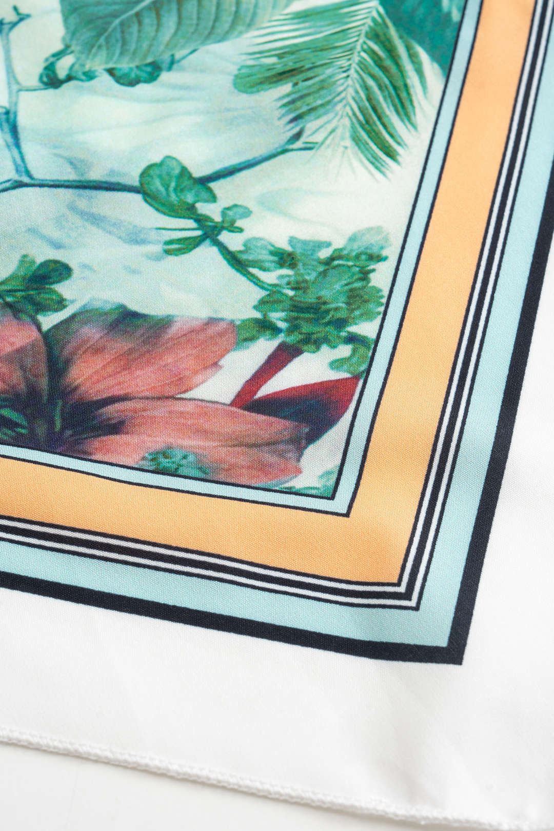 Tropical Leaves Print Tube Top