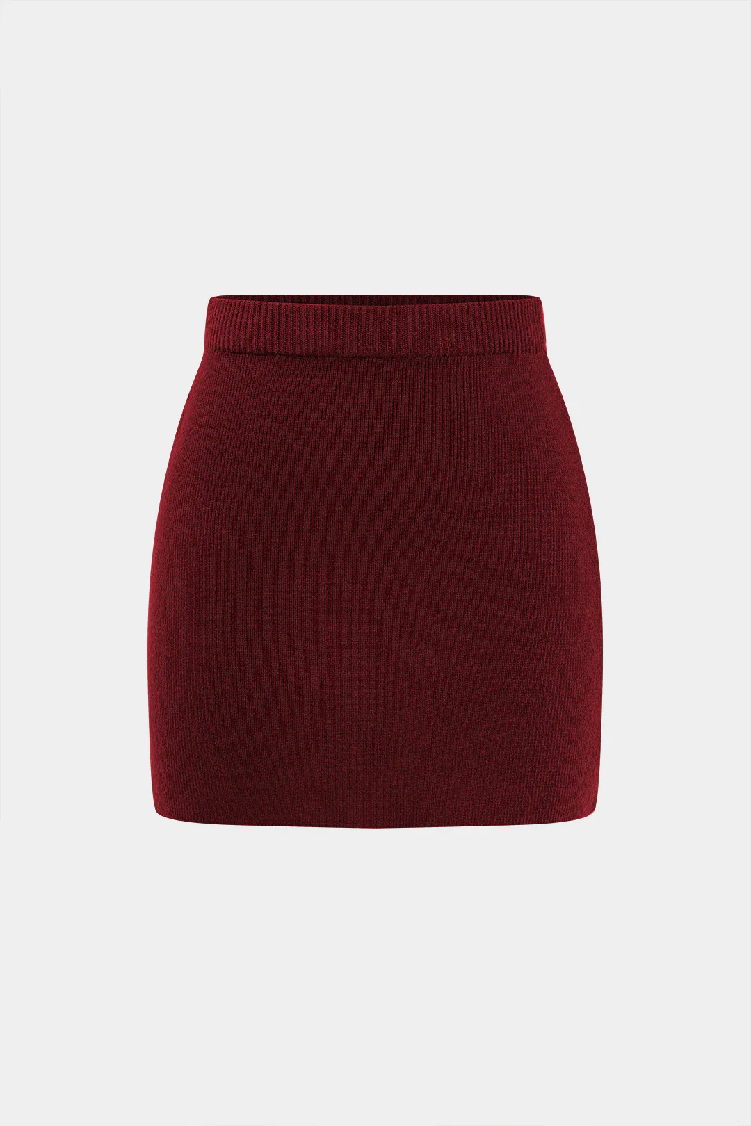Simple Solid Knit Mini Skirt