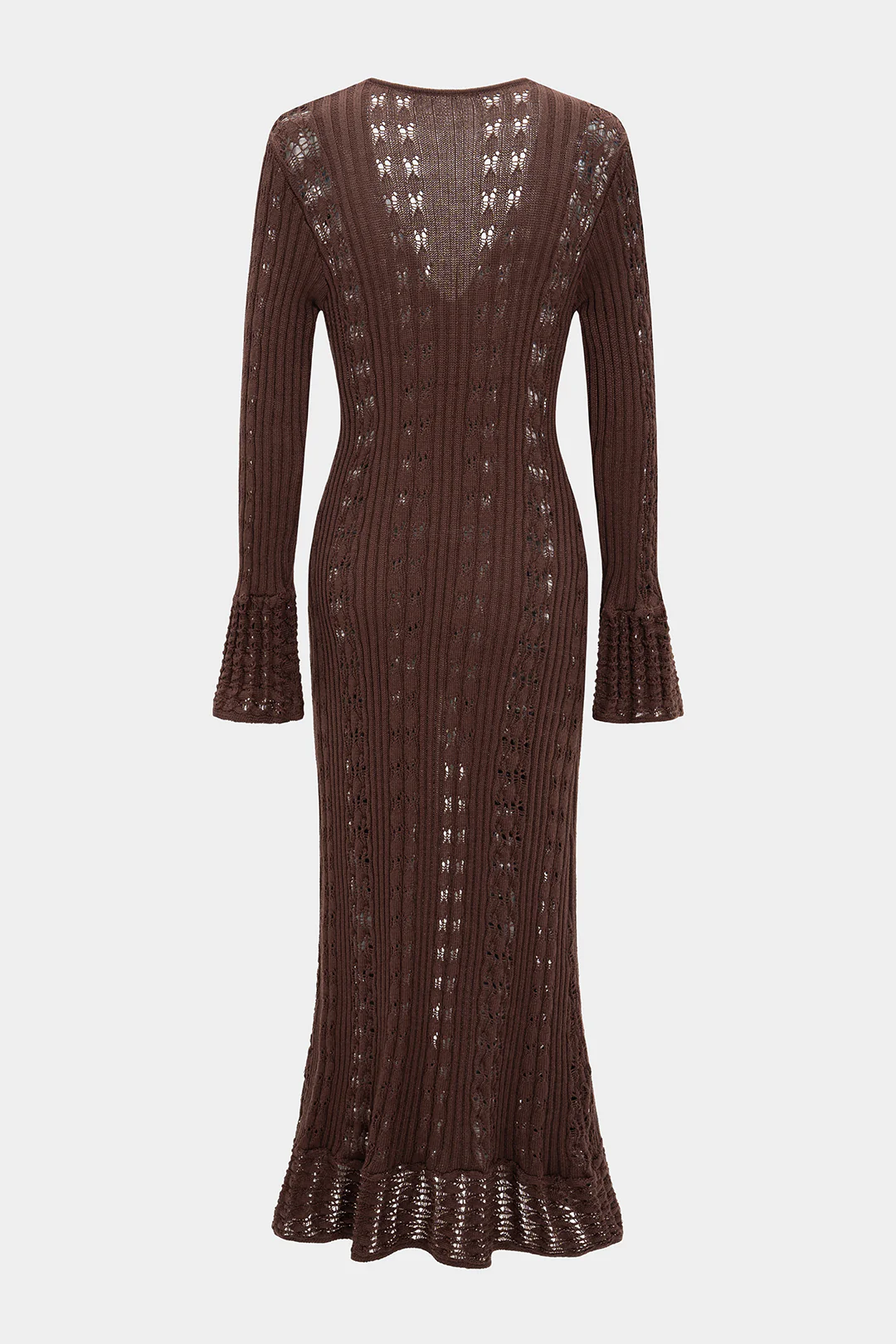 Knit Cut Out Button Ruffle Short Sleeve Dress